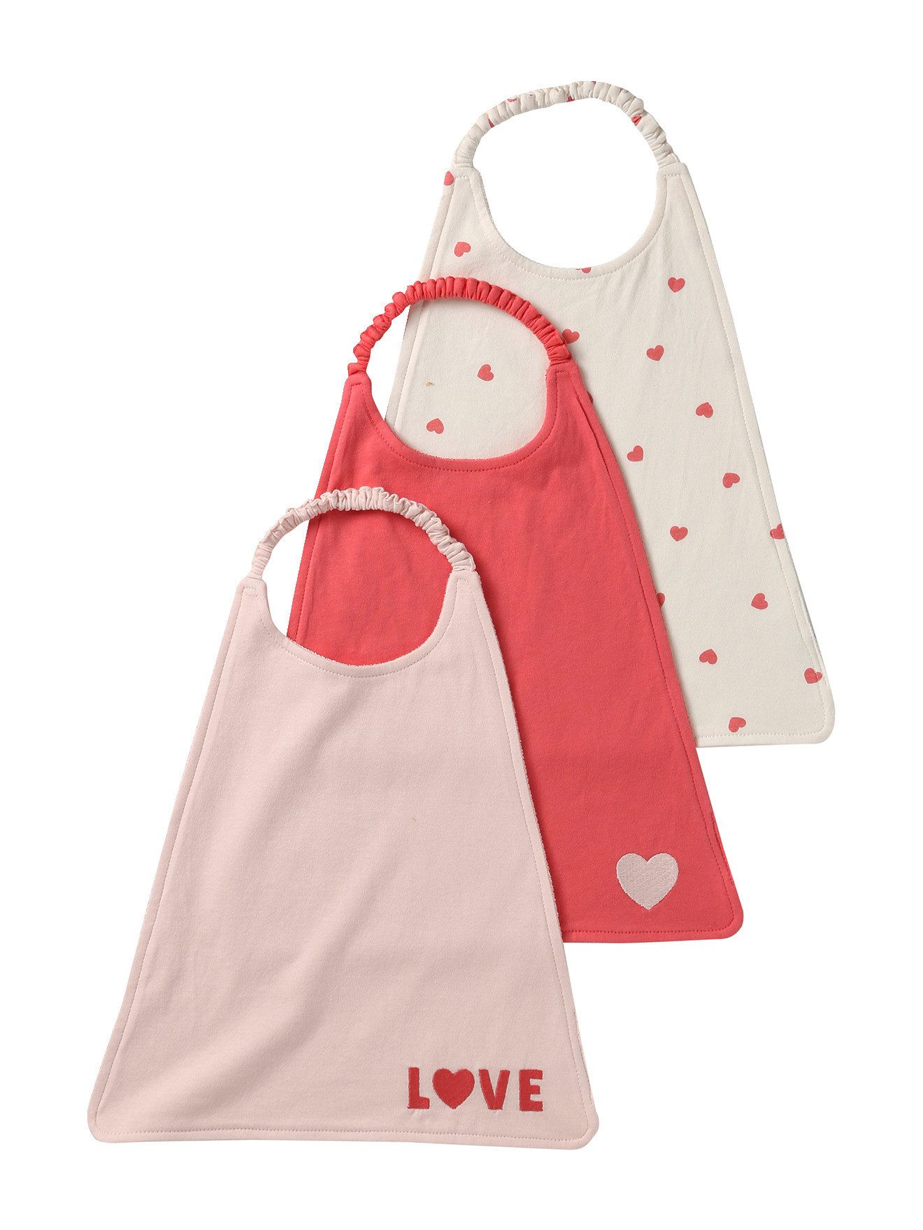 vertbaudet Lätzchen Große Baby Lätzchen mit Gummizug, 3er-Pack