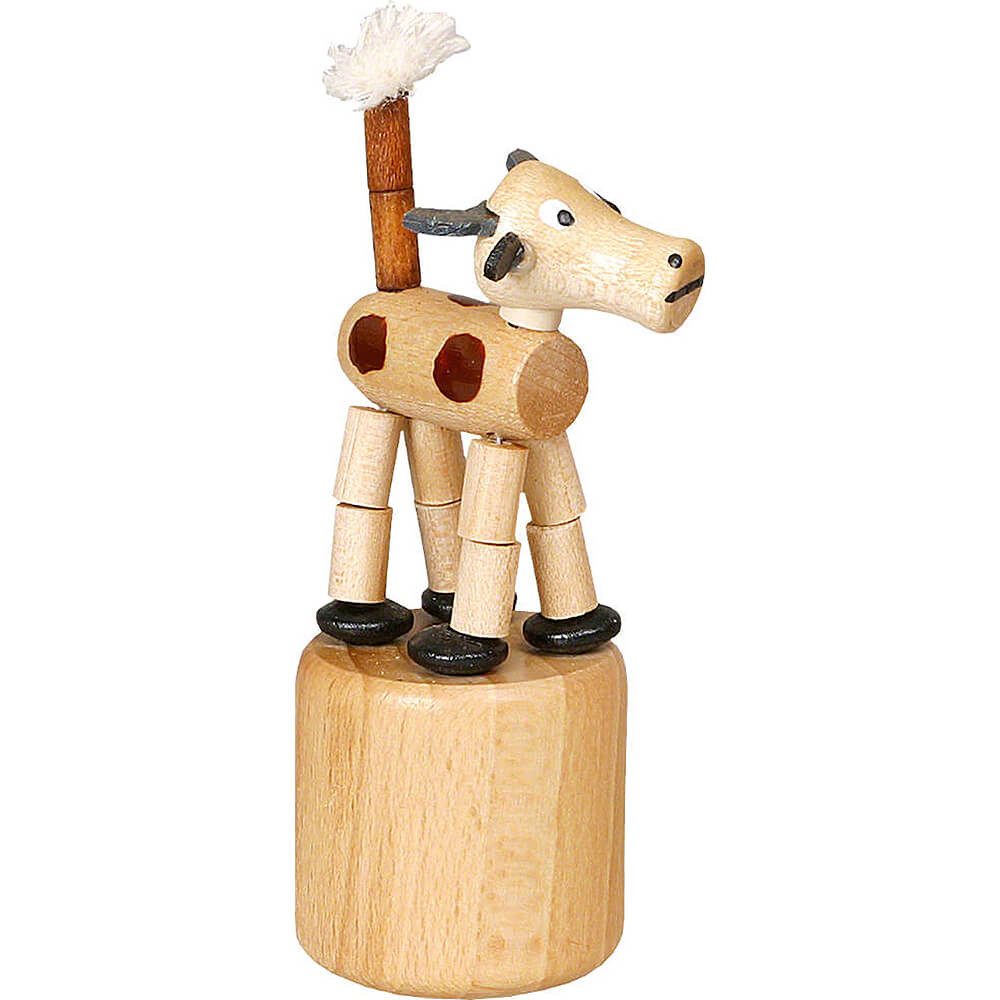 Jan Stephani Erzgebirgische Volkskunst Dekofigur Wackeltier Kuh (7cm) von Jan Stephani