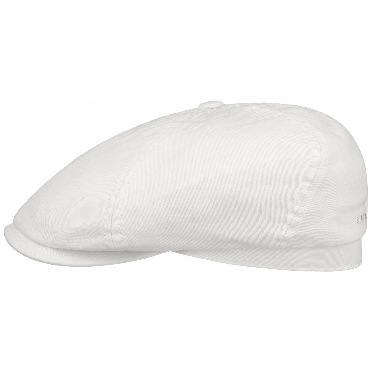 Stetson Flat Cap (1-St) Schirmmütze mit Schirm weiß