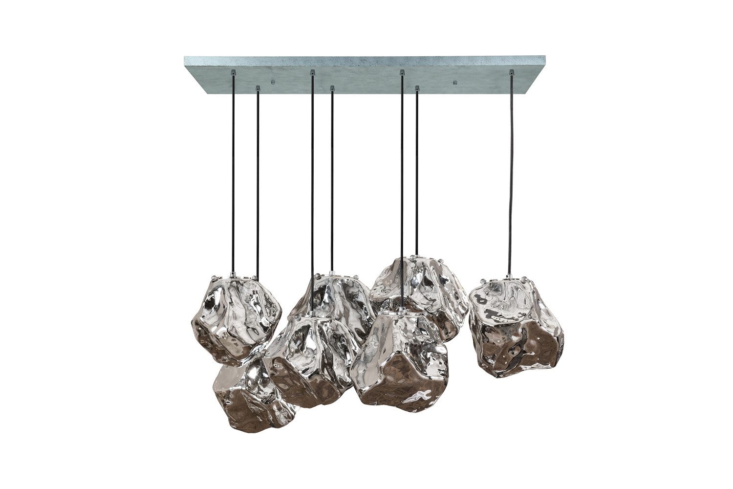 KAWOLA Hängeleuchte EDESSA, Hängelampe Glas silber