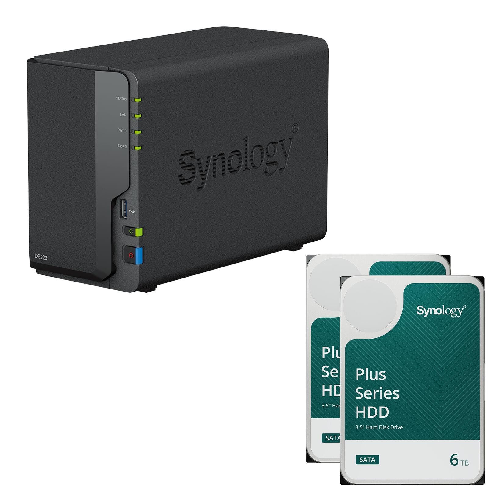 Synology Synology DS223+ 2x Synology HAT3300-6T HDD-NAS-Festplatte