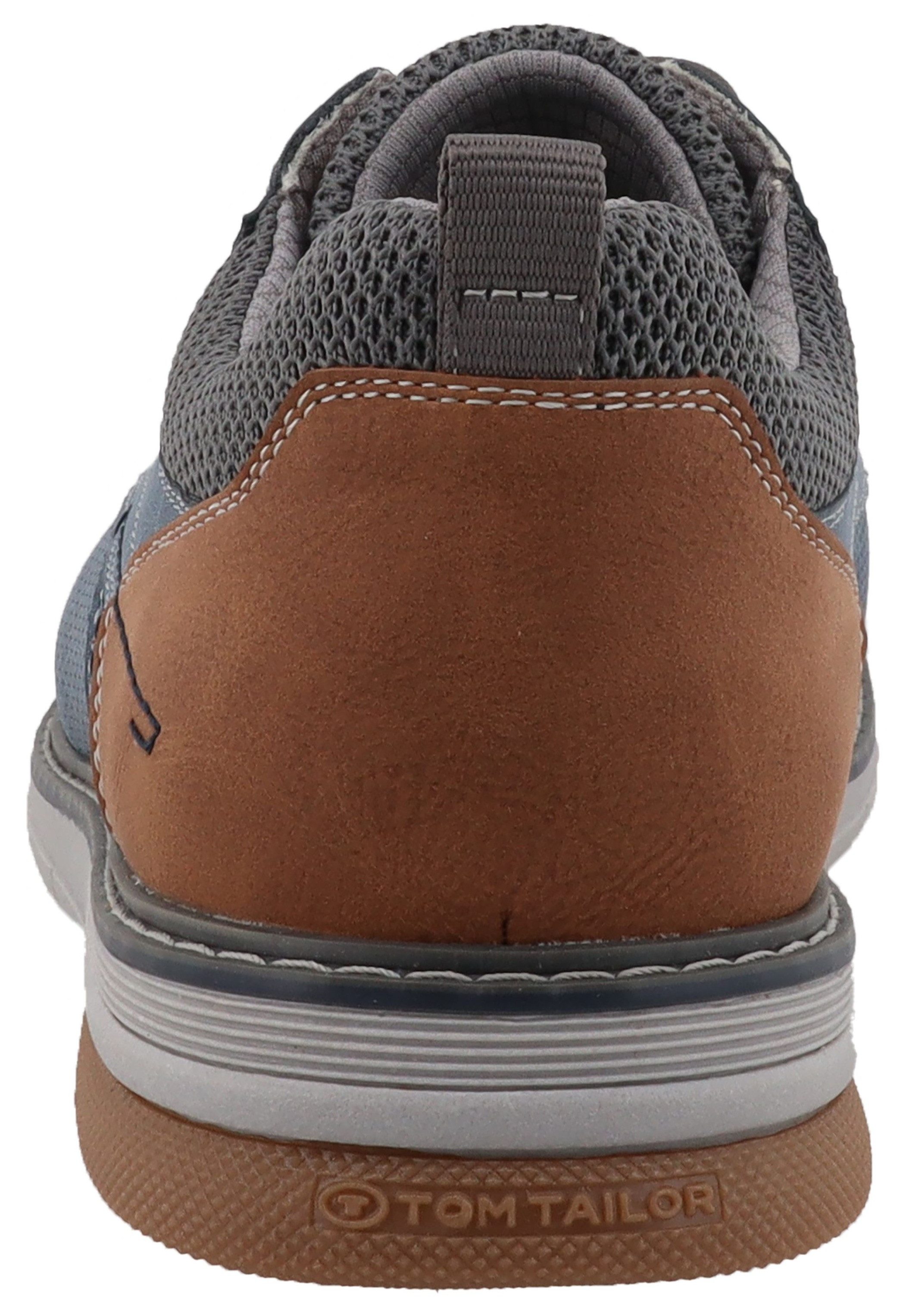 TOM TAILOR Dylan Sneaker Freizeitschuh, Halbschuh, Schnürschuh mit Kontrastbesatz an der Ferse