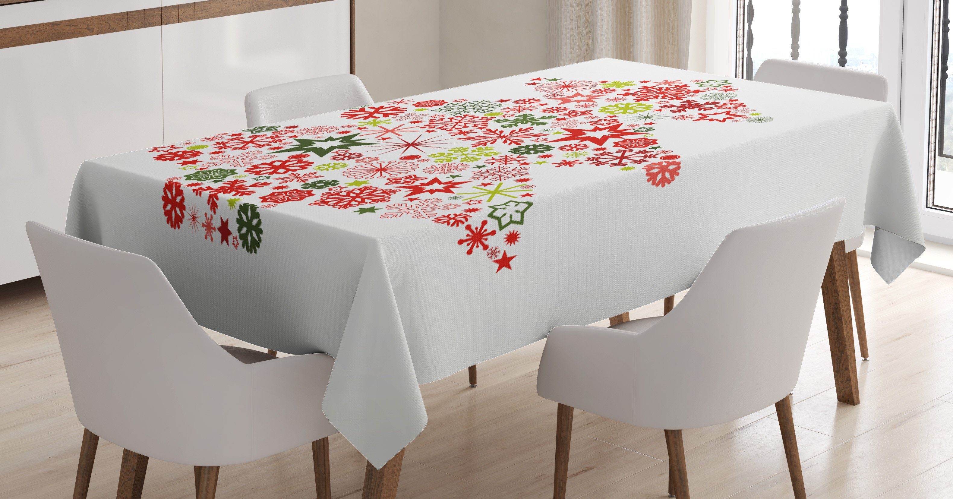 geeignet Klare Tischdecke Hohe detaillierte Motive Für Weihnachtsbaum Waschbar Farbfest Abakuhaus Außen Farben, Bereich den