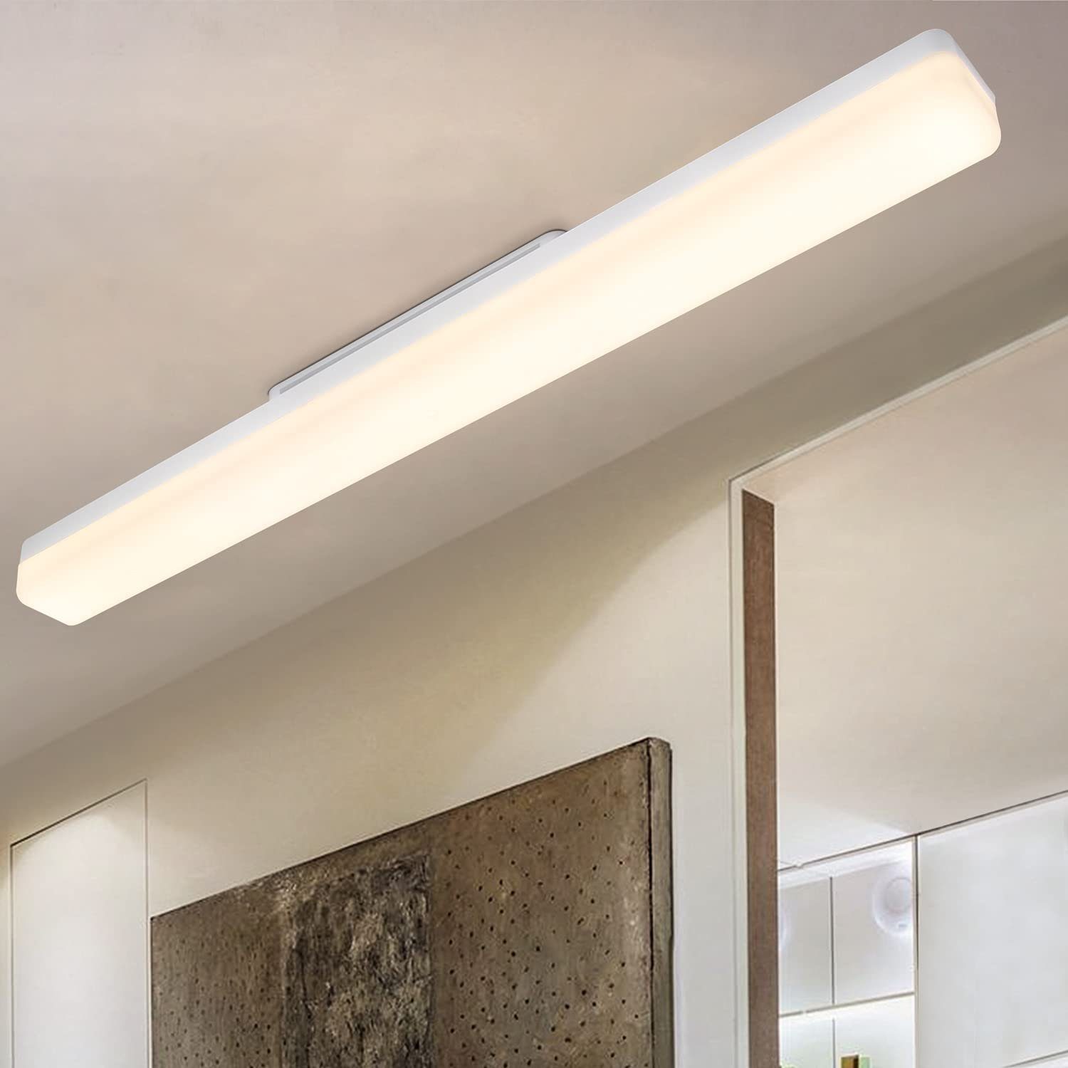 ZMH LED Deckenleuchte Modern Deckenlampe Tageslicht weiß Augenschutz für Schlafzimmer Flur, Einfache Installation, LED fest integriert, Tageslichtweiß, 18W Flurlampe, 4000K, für Keller Büro Garage