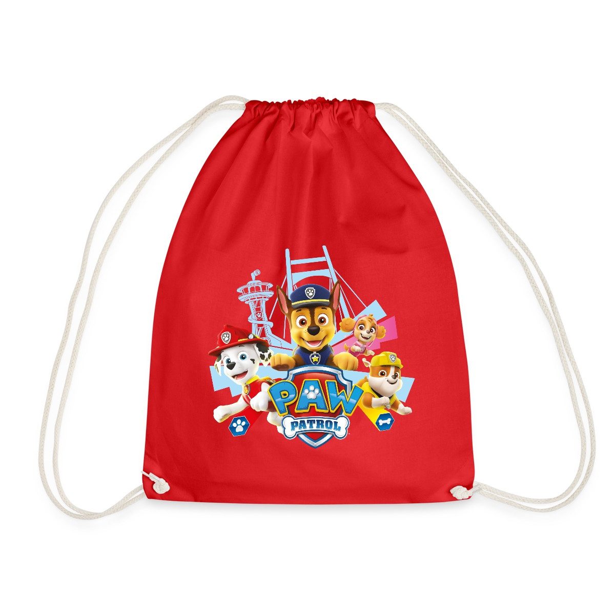 Spreadshirt Turnbeutel Paw Patrol Logo Turnbeutel günstig online kaufen