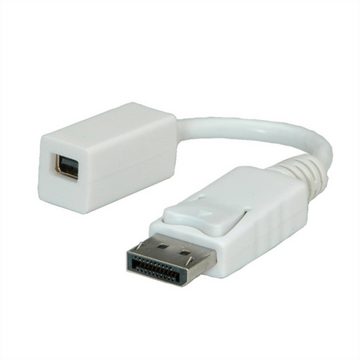 ROLINE DisplayPort Adapter, DP Stecker - Mini DP Buchse Audio- & Video-Adapter DisplayPort Männlich (Stecker) zu Mini DisplayPort Weiblich (Buchse), 15.0 cm