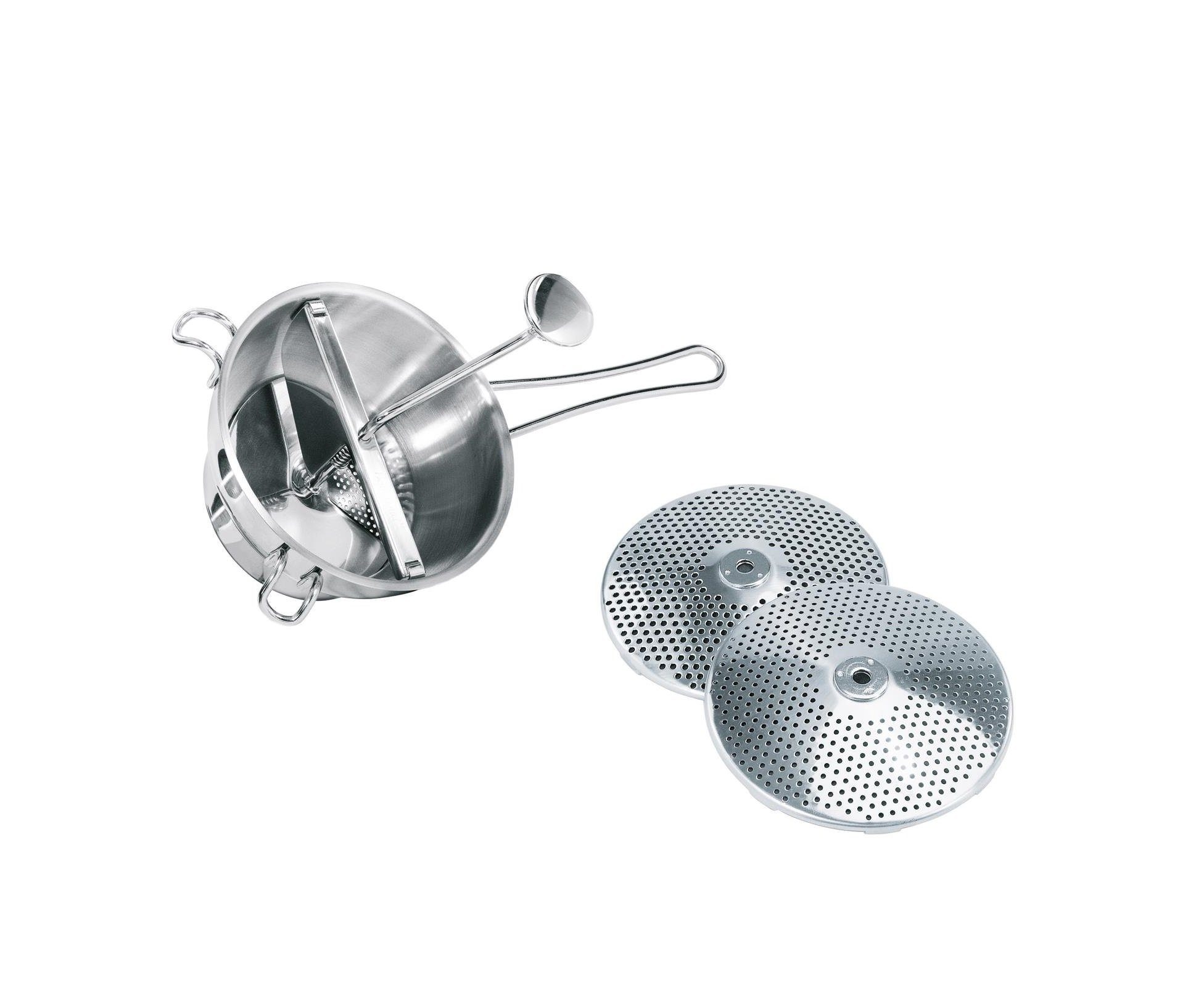 GEFU Passiersieb Passiergerät Original Flotte Lotte mit 2 Scheiben, Ideal zum Passieren und Pürieren von Obst und Gemüse