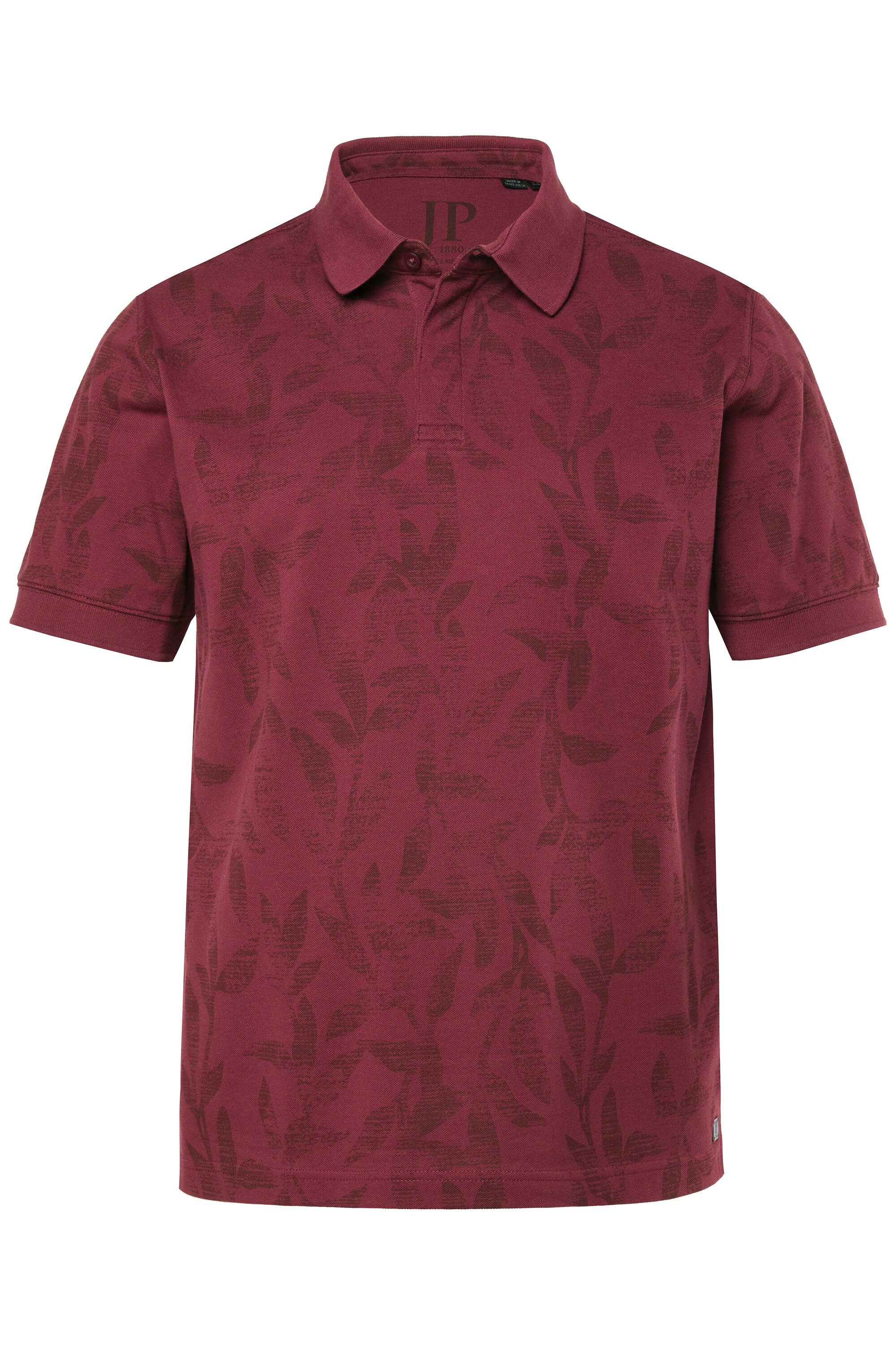 Poloshirt Poloshirt Halbarm Piqué Alloverdruck bis 8 XL