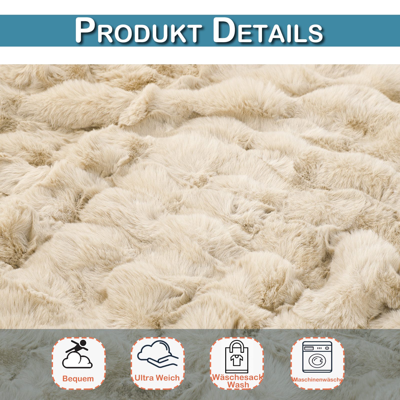 Überwurf Plüsch Flauschig Weiche Kunstfelldecke Sofaüberwurf für Winter, Ji günstig online kaufen