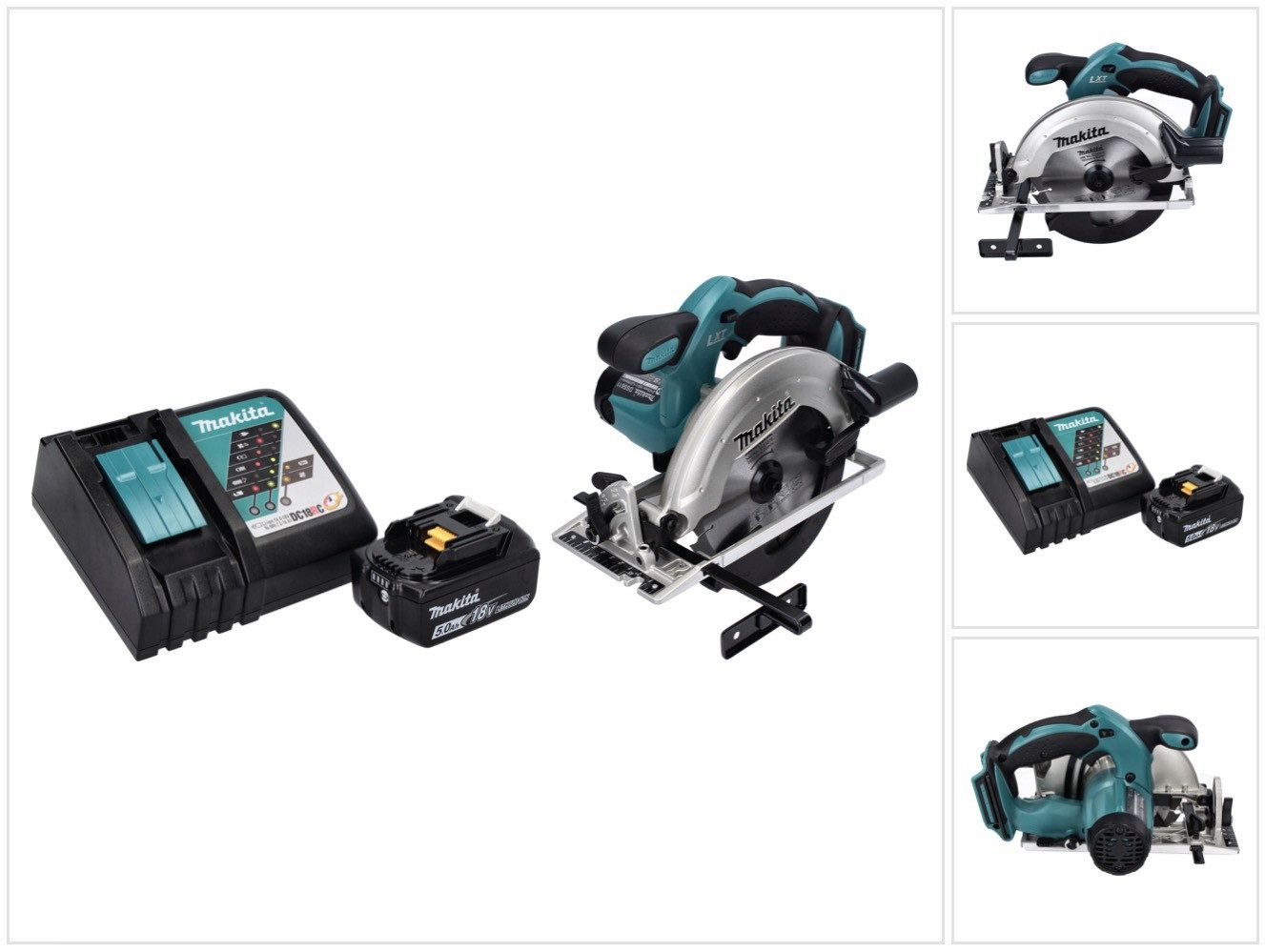 Makita Akku-Handkreissäge DSS 611 RT1 18 V 165 mm + 1x Akku 5,0 Ah + Ladegerät