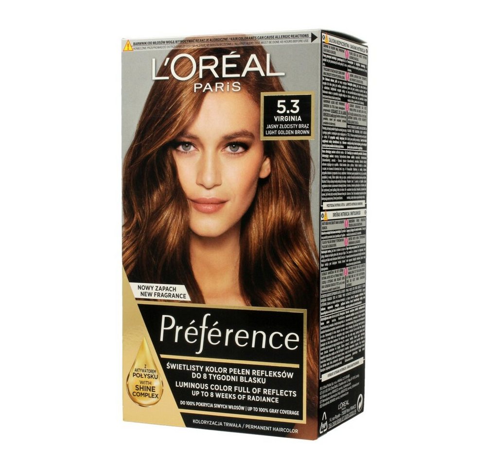 L'Oreal Deutschland Mascara Preference Haarfarbe Nr. 5.3 Virginia - helles Goldbraun 1op