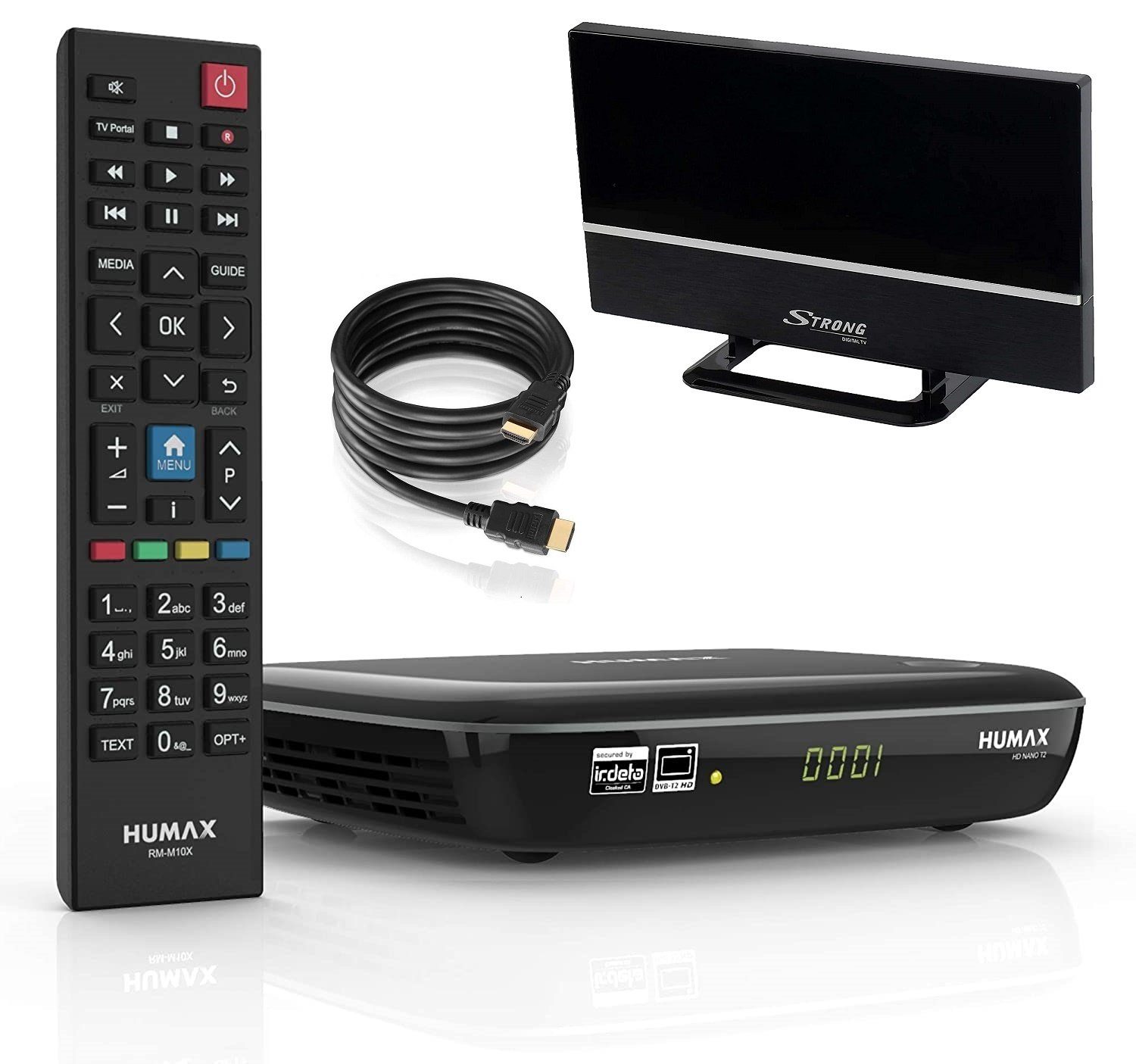 HD HD T2 Humax DVB-T2 Receiver Humax Set / HD mit Receiver Receiver Zimmerantenne DVB-T2 Nano