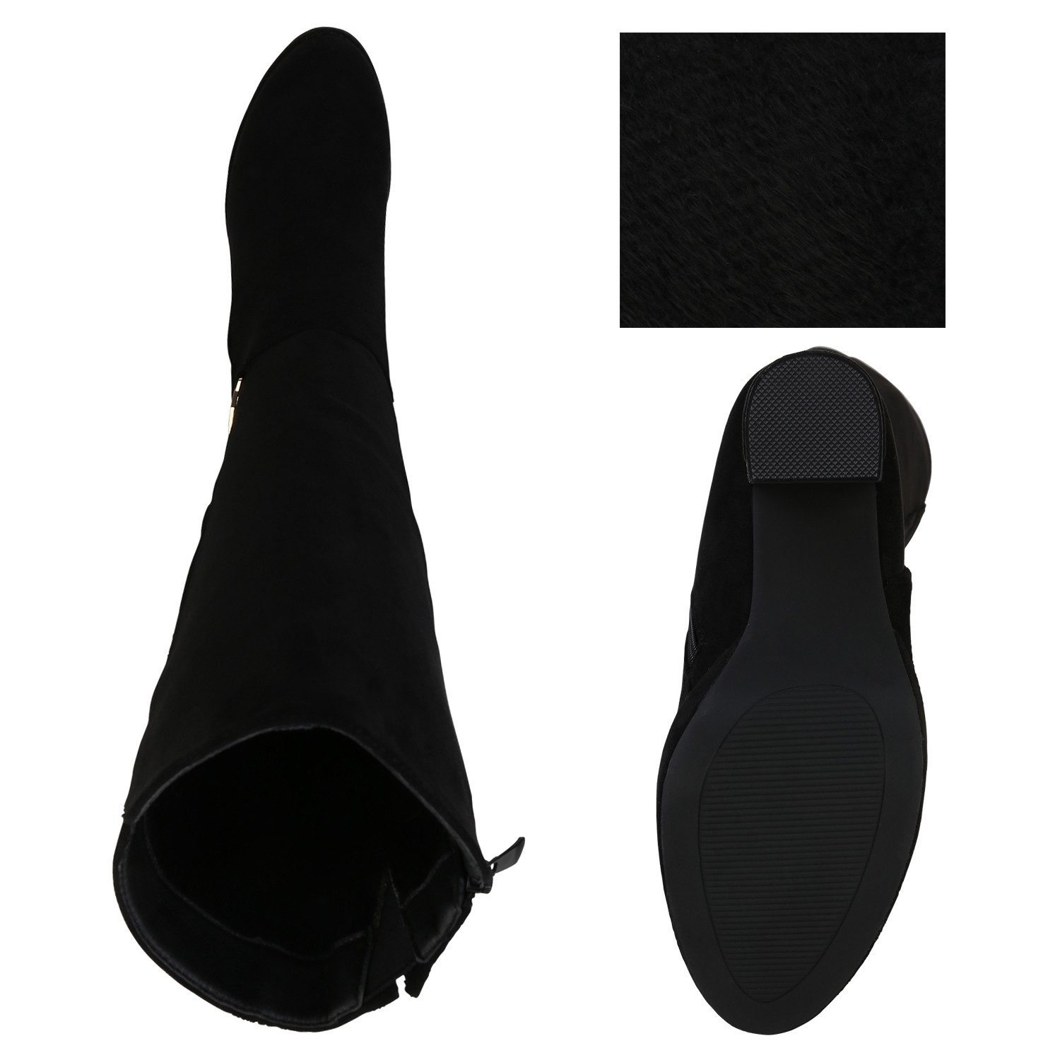 VAN HILL 840613 Stiefel Damen Leicht Gefütterte Klassische Stiefel Plateau Vorne