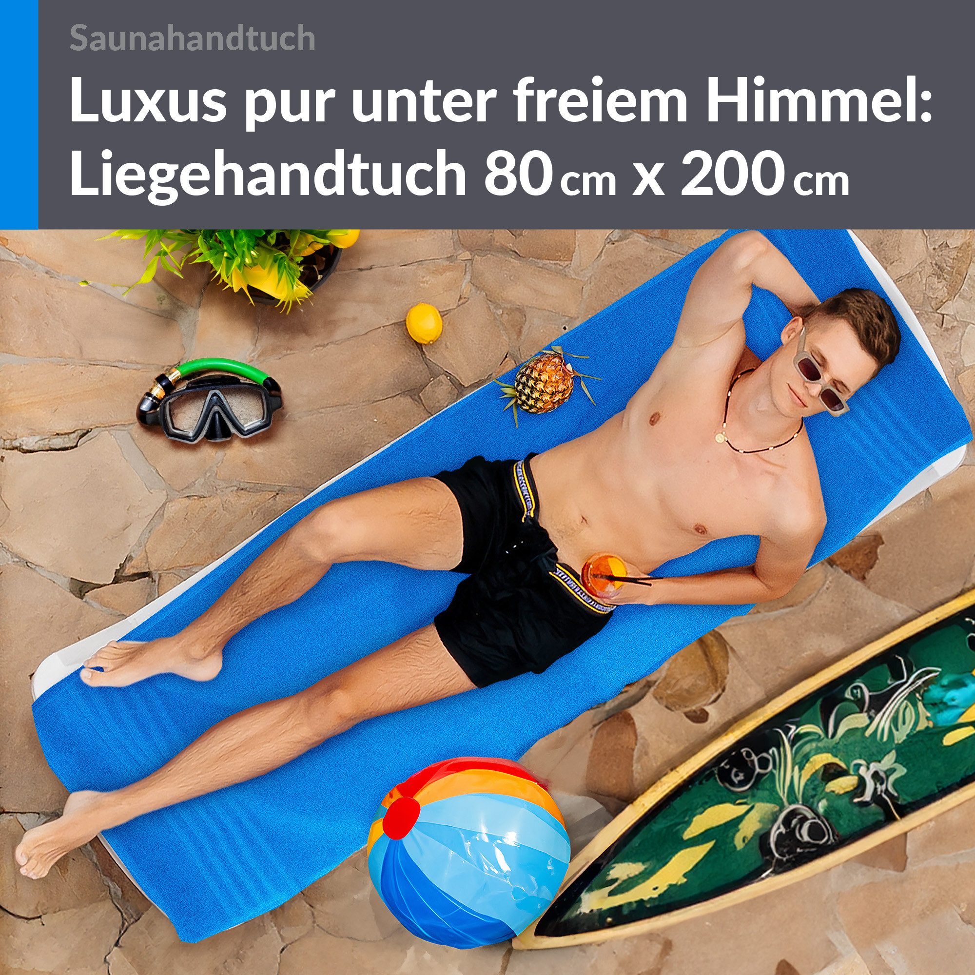 Lashuma Saunatuch XXL Handtuch London, Frottee (1-St), großes Badetuch Damen & Badehandtuch Herren 80x200 - Saunahandtuch – Bild 4 von 5