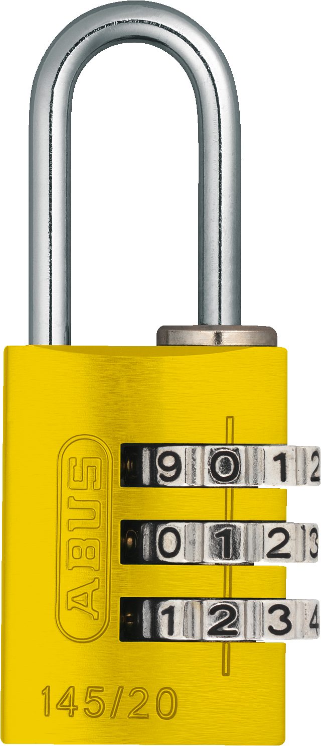 ABUS Vorhängeschloss, 3-stelliger individuell anpassbarer Zahlencode, Sicherung bei Reisen