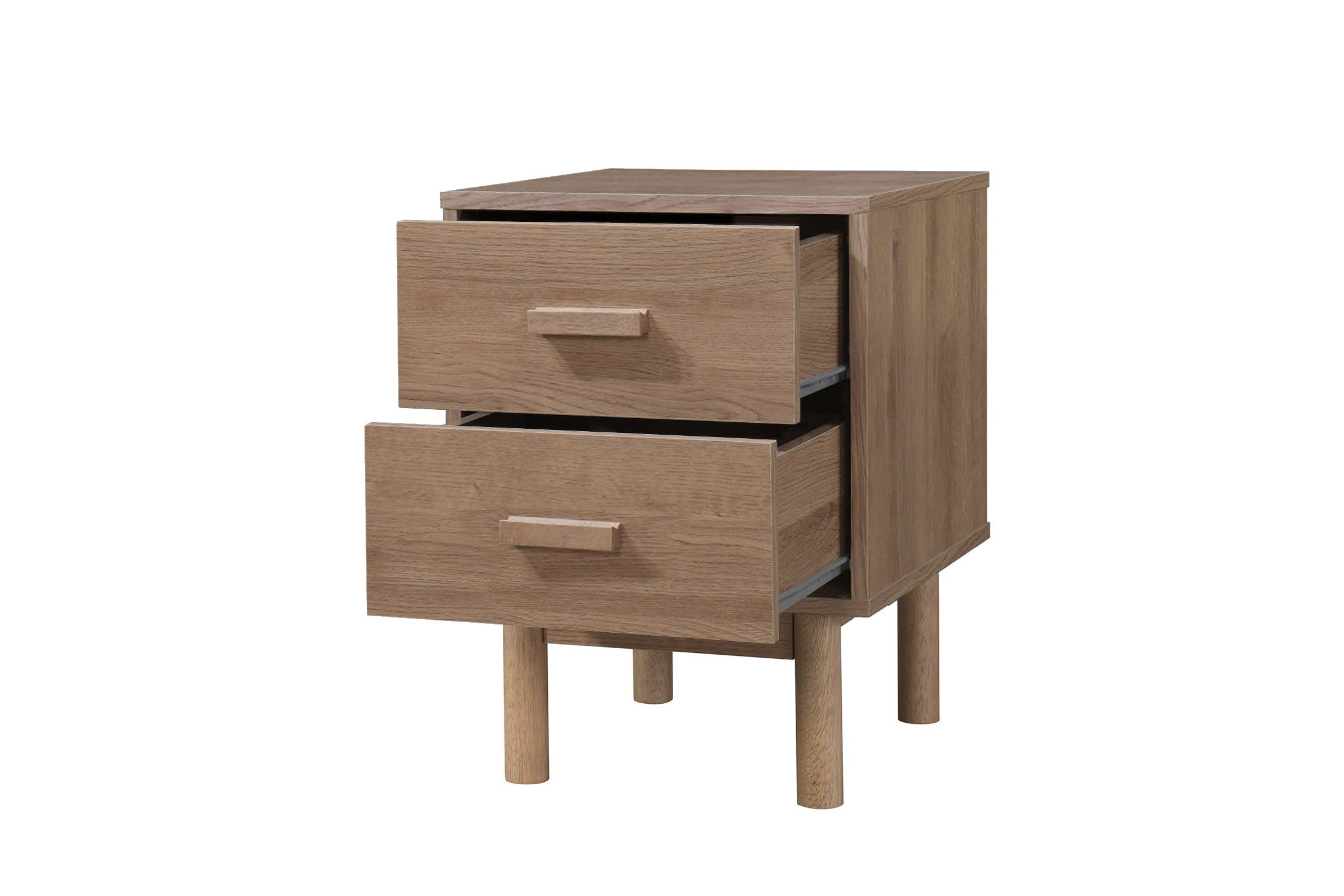 loft24 Nachtschrank Mason 2 Schubladen, Skandinavisches Design