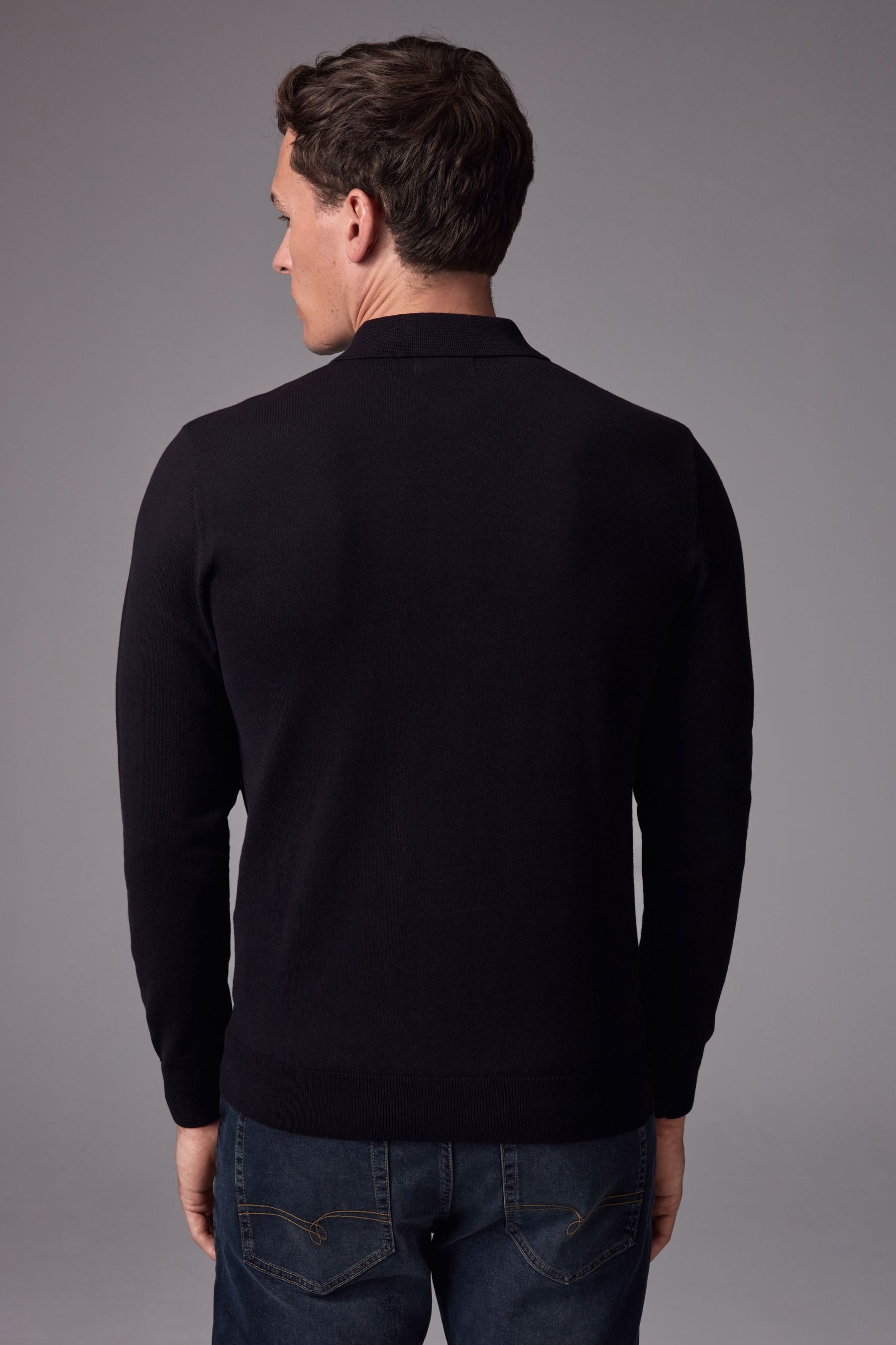 Next Langarm-Poloshirt Langärmeliges Slim Fit Poloshirt günstig online kaufen
