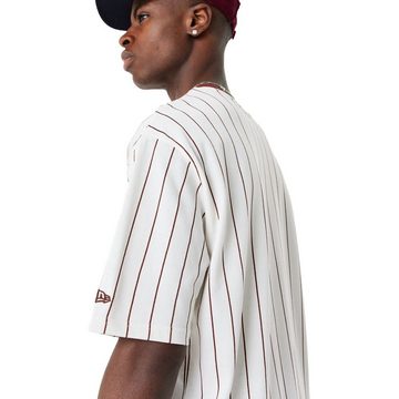 New Era Print-Shirt Oversized PINSTRIPE off white