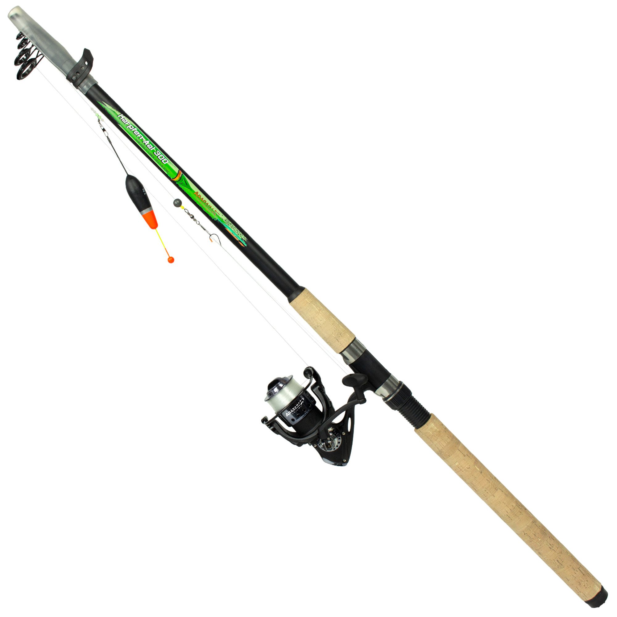 Aalrute Angelset 300cm Karpfen & Aal - Rute, Rolle & Schnur im Set