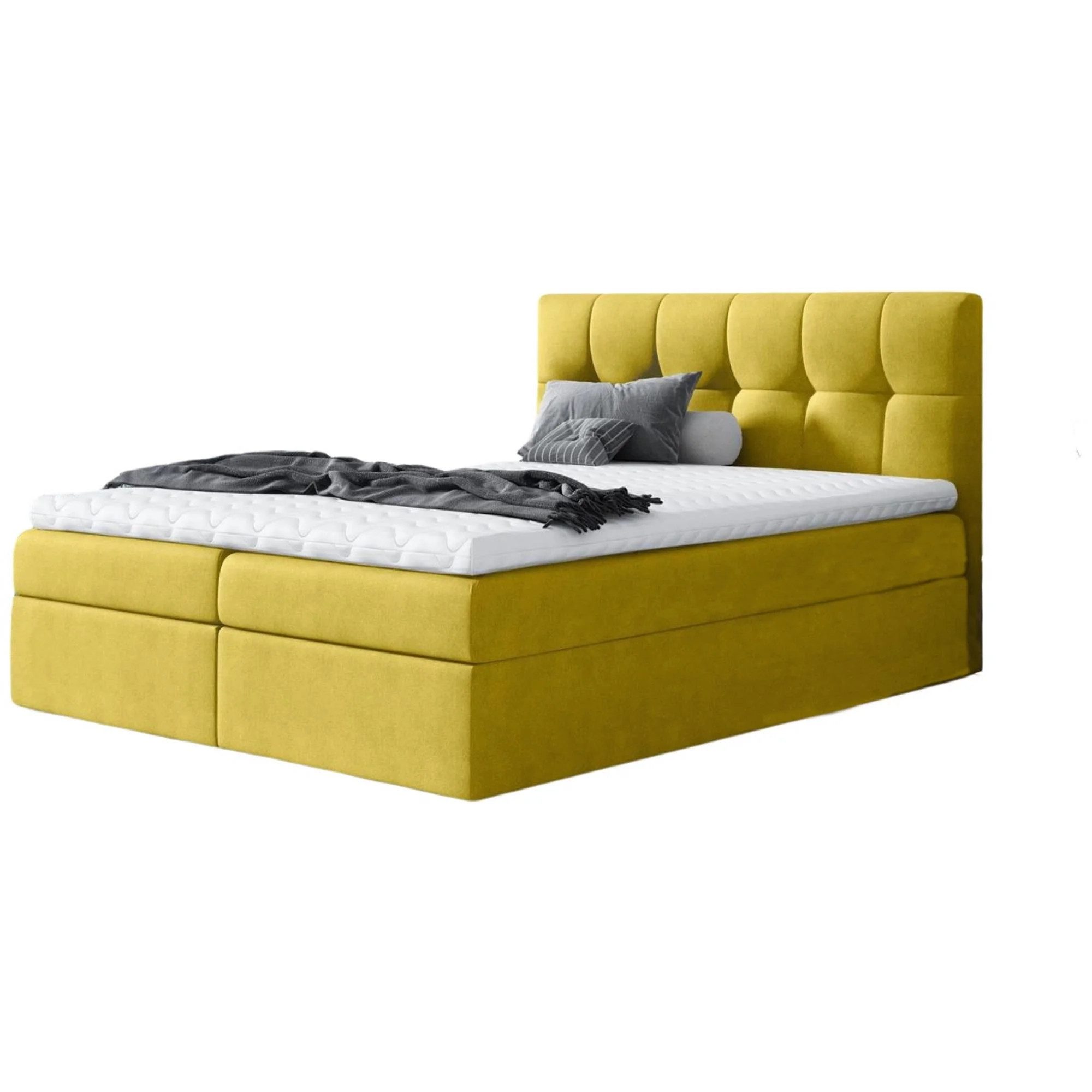 Beautysofa Boxspringbett Kontinentales Bett mit Matratze günstig online kaufen