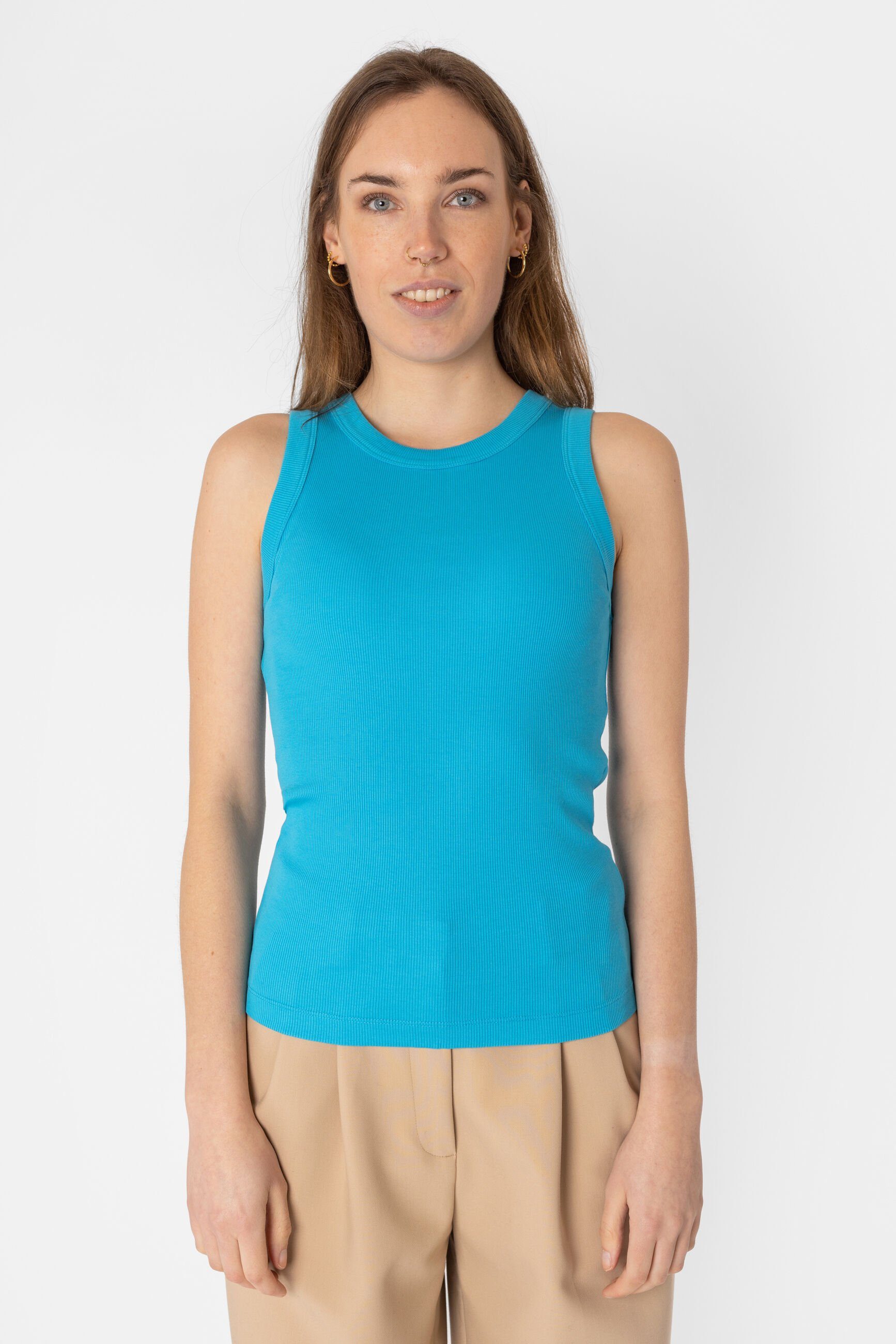 Drykorn Blau Olina mit Rundhalsausschnitt Shirttop
