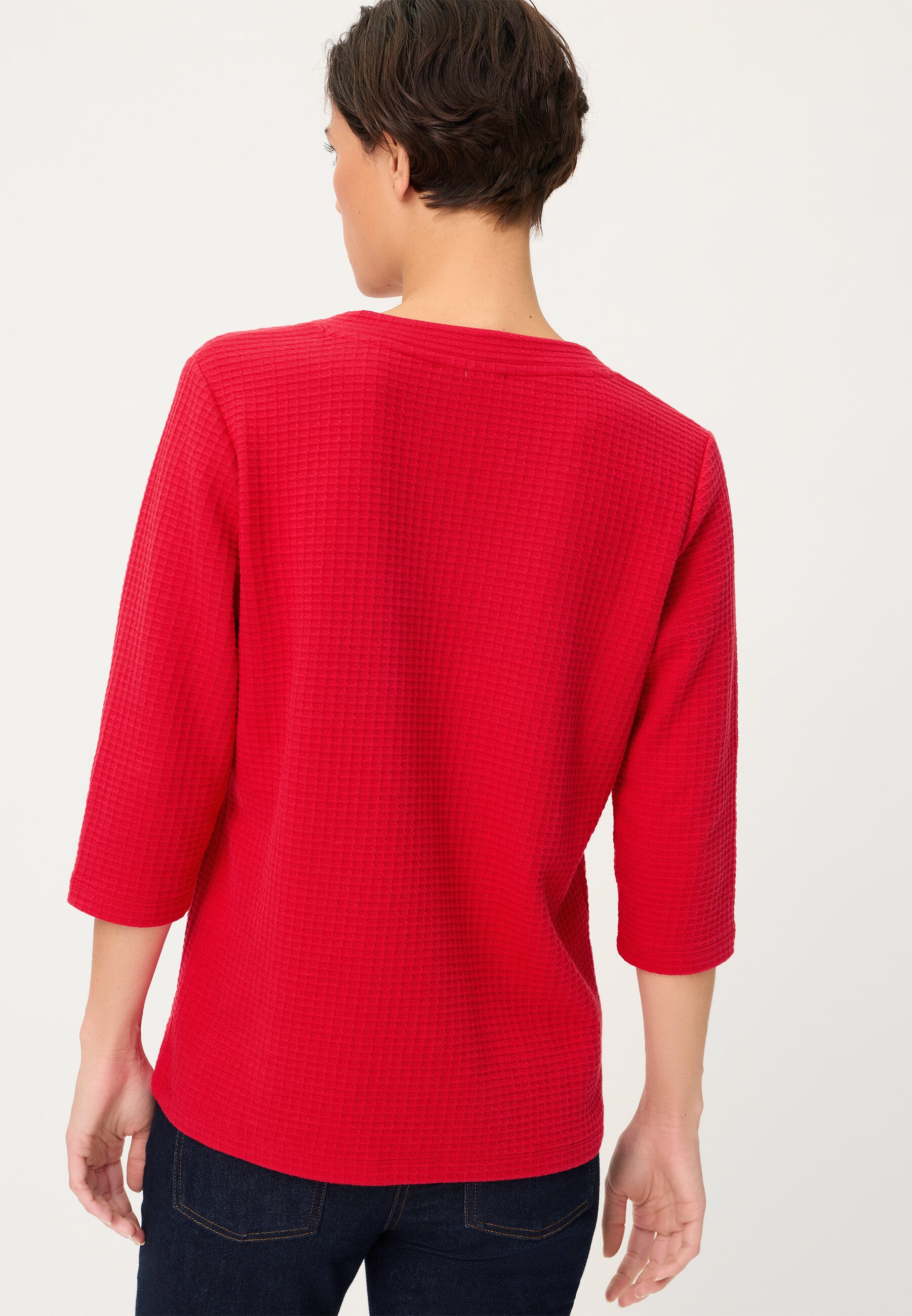 Olsen T-Shirt Shirt mit strukturierter Jacquard-Optik günstig online kaufen