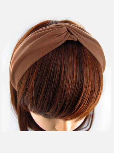 axy Haarreif Breiter Haarreif mit raffinierten Knoten, Vintage Klassik-Look Damen Haareifen Haarband