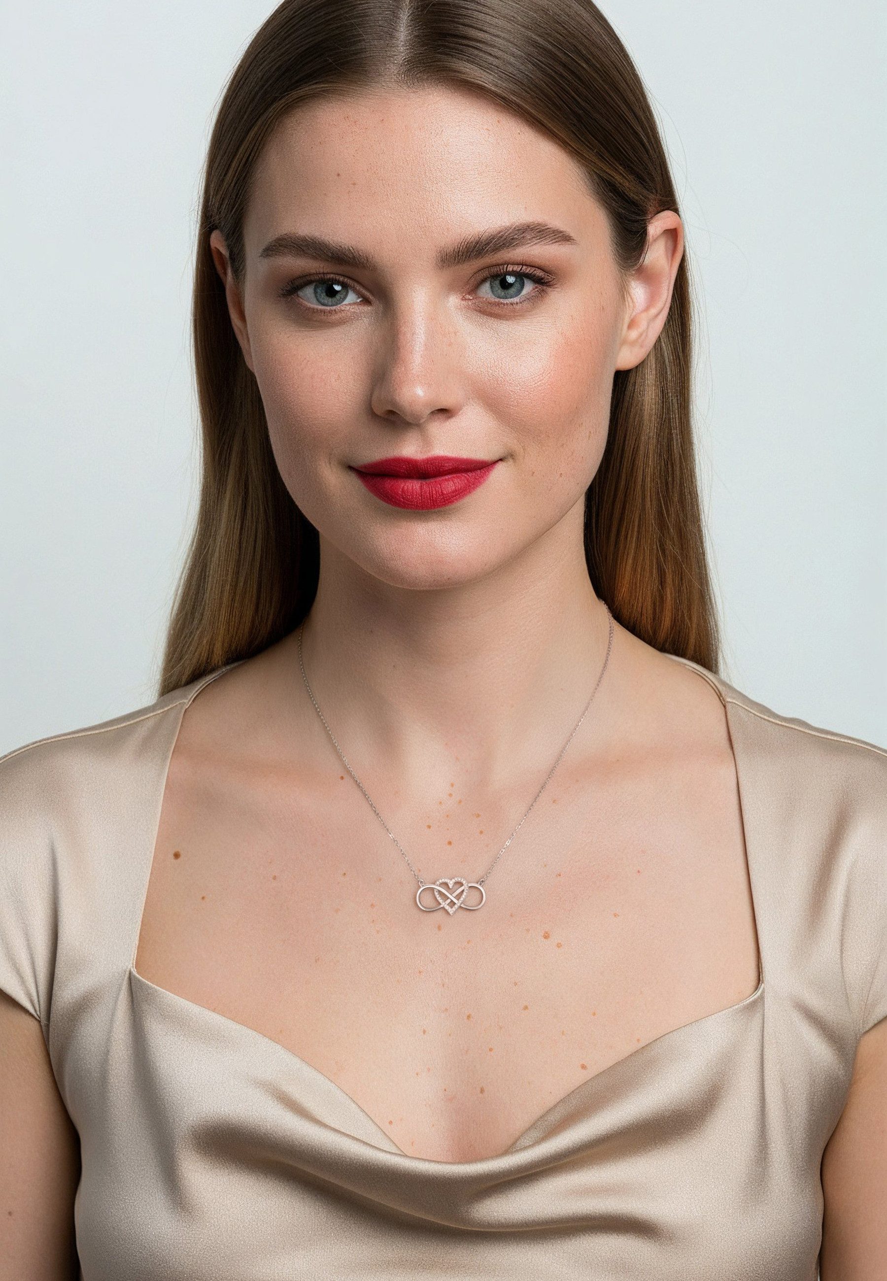 Sofia Milani Kette mit Anhänger Herz Unendlich, 925 Silber Damen Schmuck - günstig online kaufen