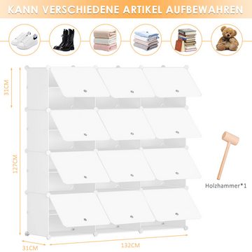 CALIYO Schuhregal Schuhregal,Tragbare Schuhaufbe wahrungsregal, Kunststoff Staubdichtes, Modularer Schuh-Organizer Für Flur, Schlafzimmer Wohnzimmer, Eingang