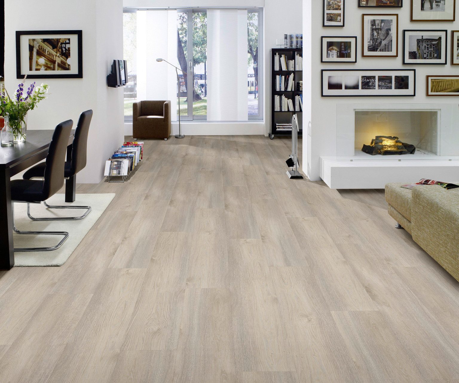 HORI Vinylboden HORI Klick-Hartvinylboden Rigid SPC Fliesenoptik, Rigid SPC, Eiche Mailand, Landhausdiele XL, Nutzungsklasse 23/31, Muster, Handmuster, Rigid SPC, Landhausdiele XL, Klicksystem, Trittschall integriert