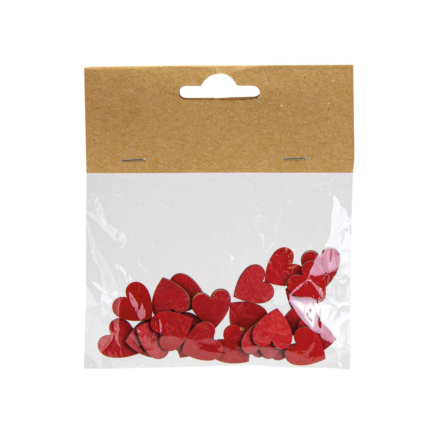 RIFFELMACHER & WEINBERGER Dekoobjekt Holz Streudeko Herzen Rot 24 Stck. - Ø 1,5 cm, 08