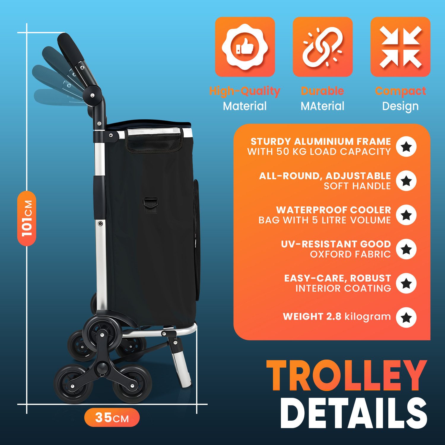 wuuhoo Einkaufstrolley Buddy mit 6 Rollen günstig online kaufen