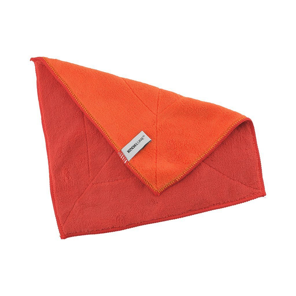 Kochblume Geschirrtuch Microfasertuch 30 x 30 cm, 800g/m² Qualtität rot/orange | Geschirrtücher