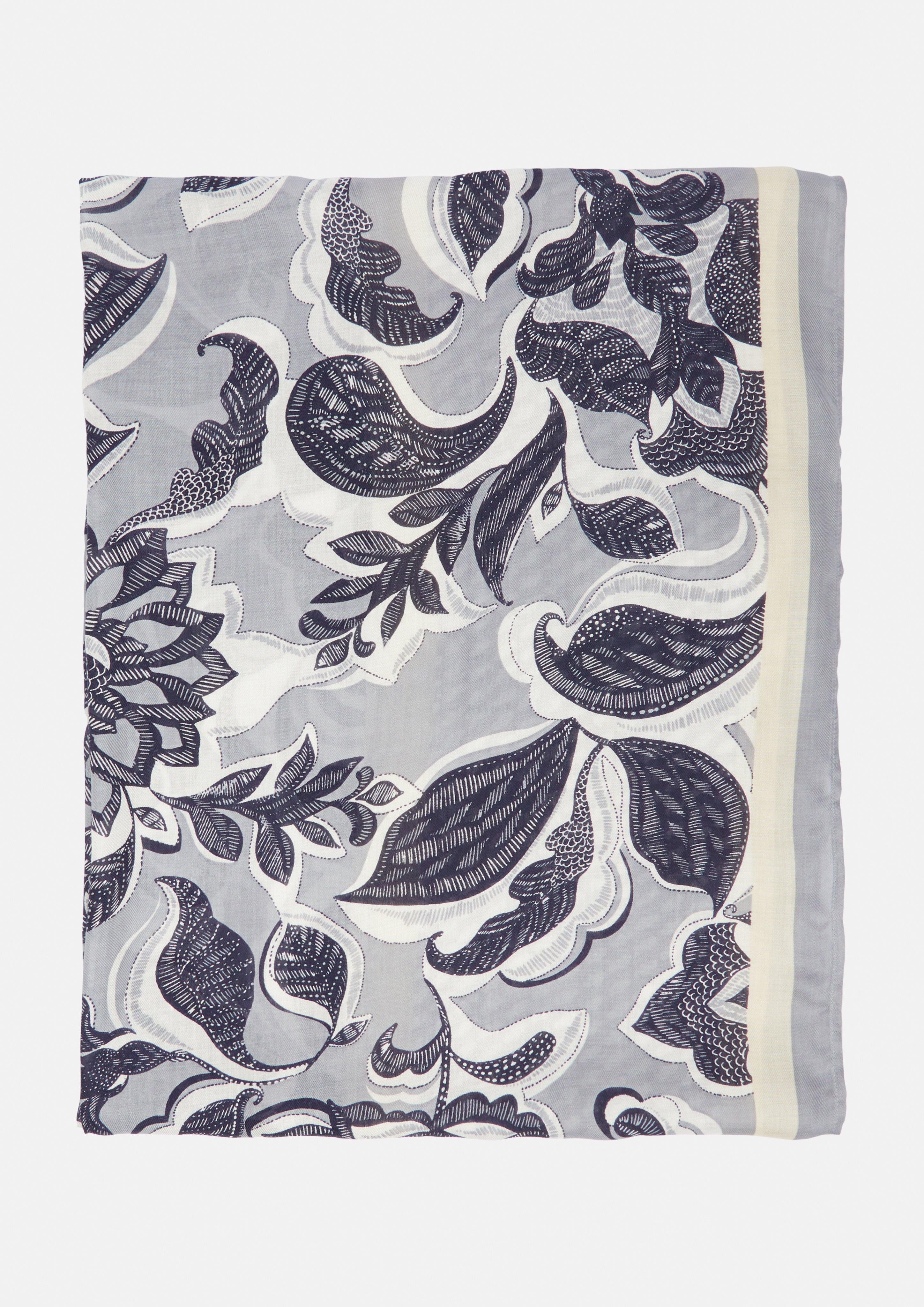 comma Halstuch Floral gemusterter Twill-Schal günstig online kaufen