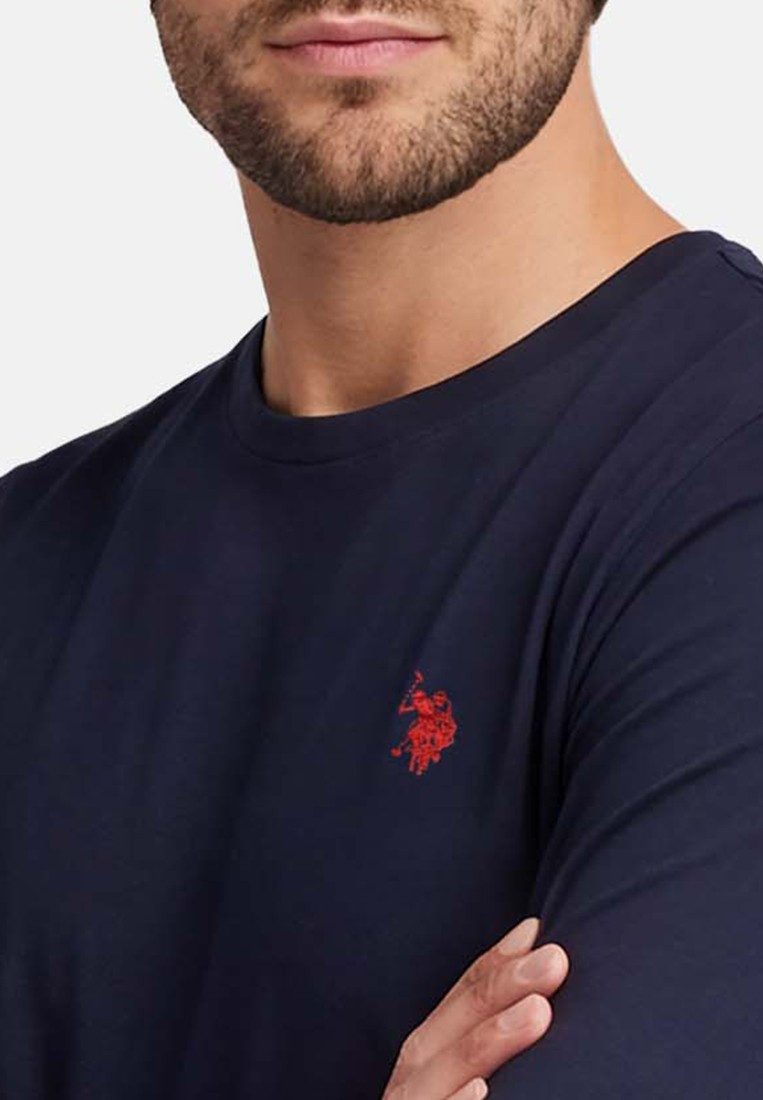 U.S. Polo Assn. Longsleeve USAaron – Herren Langarmshirt mit Logo-Stickerei mit Rundhalsausschnitt und klassischer Passform – Bild 4 von 5