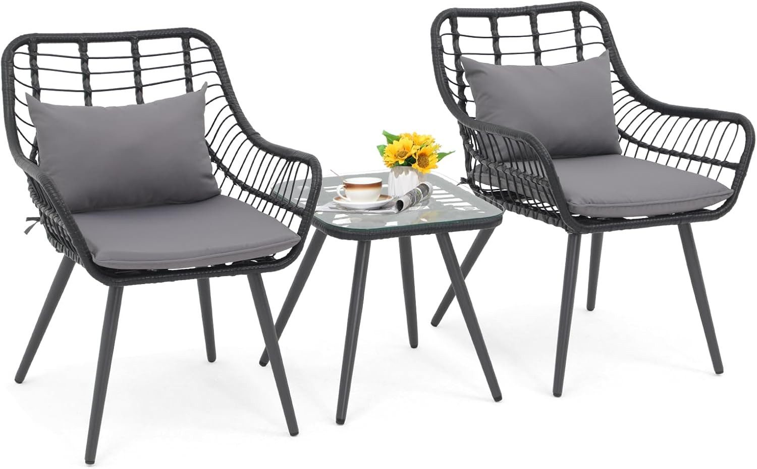 JOIVI Balkonset Bistro-Set, Gartenmöbel-Set, Balkonmöbel-Set für 2 Personen günstig online kaufen