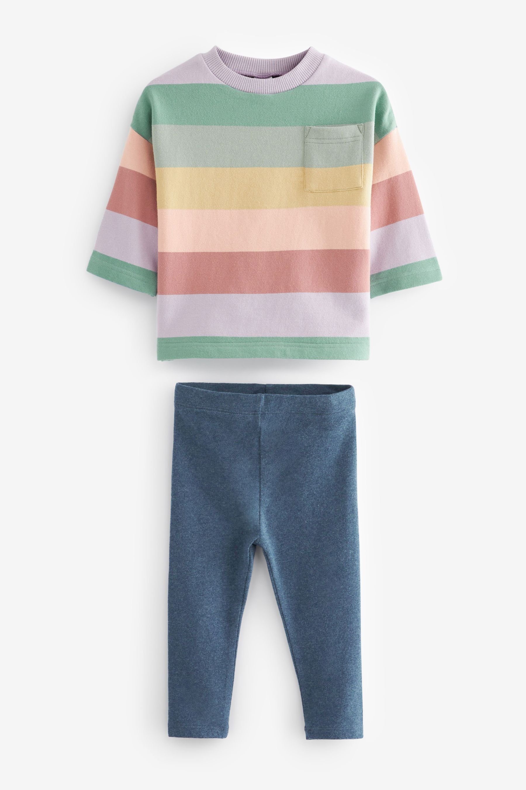 Next Shirt & Leggings Core Sweatshirt und Leggings im Set (2-tlg) Rainbow