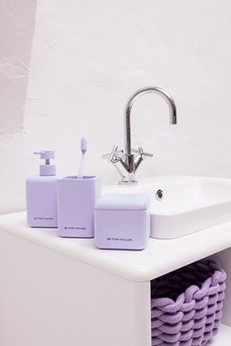 TOM TAILOR HOME Zahnputzbecher Zahnbürstenhalter Lilac Badezimmer Organizer, (1-St., 1x Zahnbürstenhalter), Hochwertiges Polyresin, Universell einsetzbar