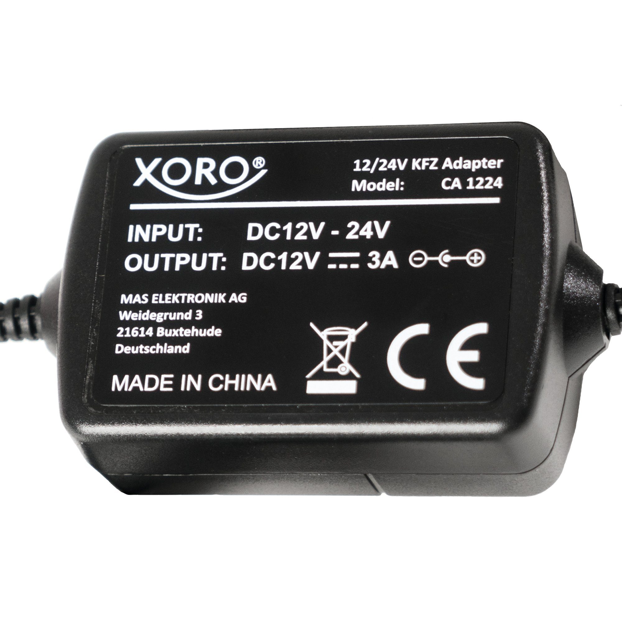 XORO Adapter 24V für Xoro CA1224 TV/Receiver KFZ KFZ XORO 12V Stabilisierter / Adapter