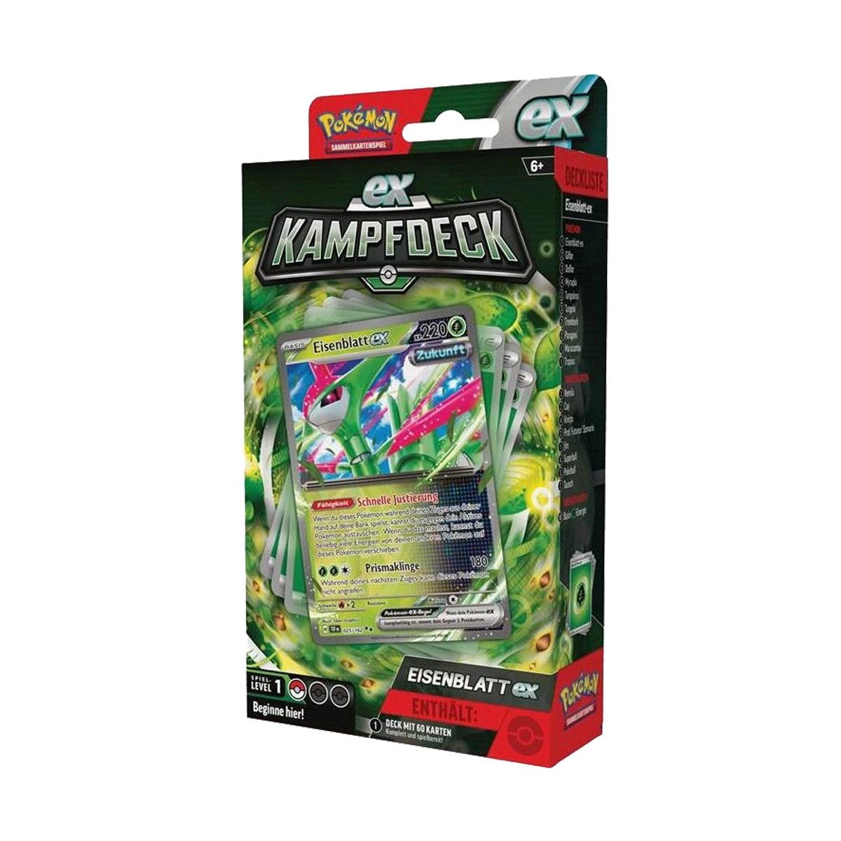The Pokémon Company International Spiel Pokemon EX-Kampfdeck - Eisenblatt ex Deck - Deutsches Sammelkartenspie