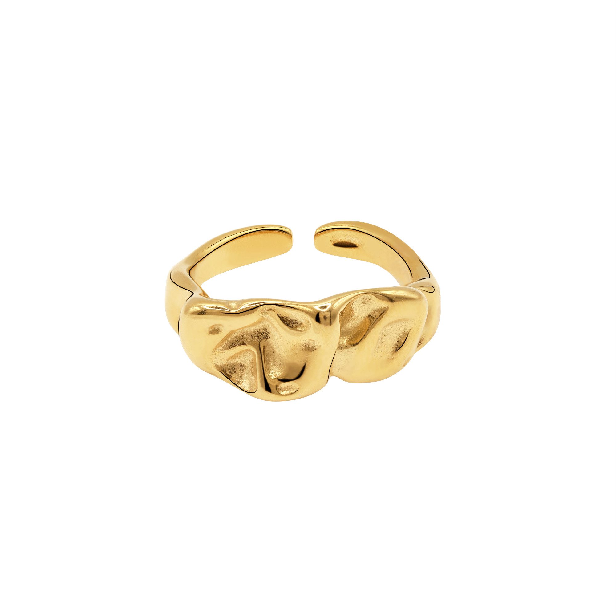 Heideman Fingerring Maple goldfarben (Ring, 1-tlg., inkl. Geschenkverpackung), größenverstellbarer Ring
