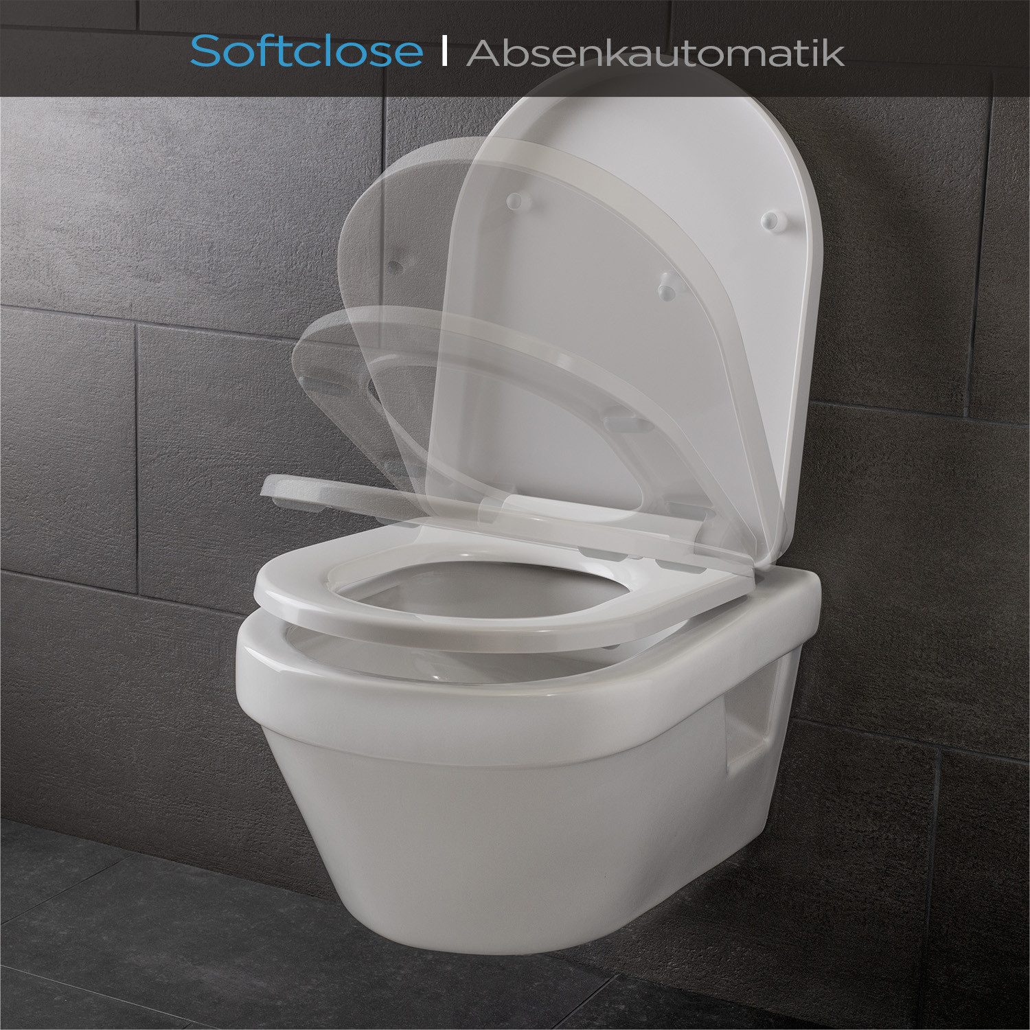 blumfeldt WC-Sitz Senzano Toilettendeckel, Absenkautomatik, antibakterielle günstig online kaufen
