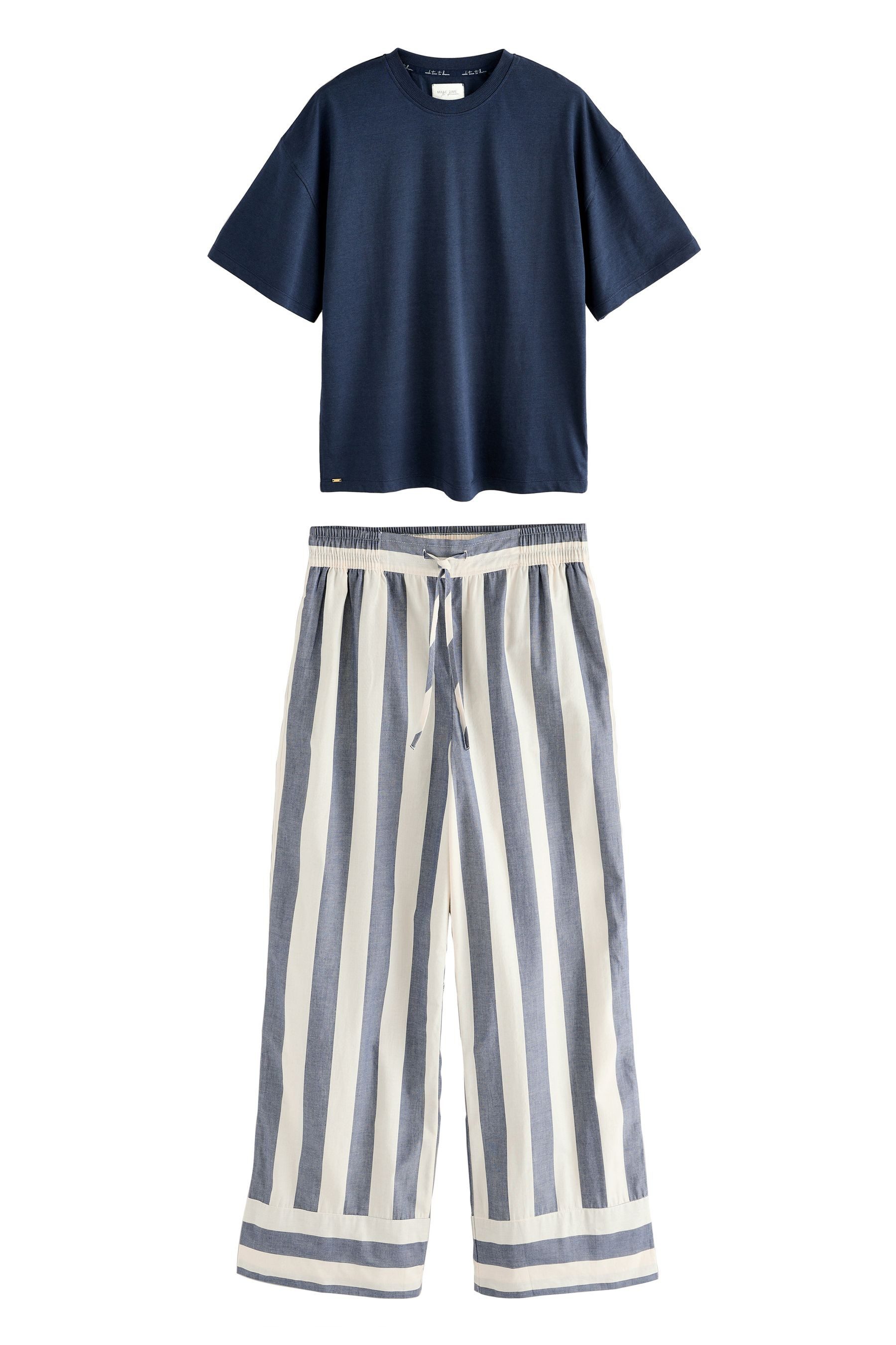 Next Pyjama Kurzärmeliger Pyjama aus Baumwollmischung günstig online kaufen