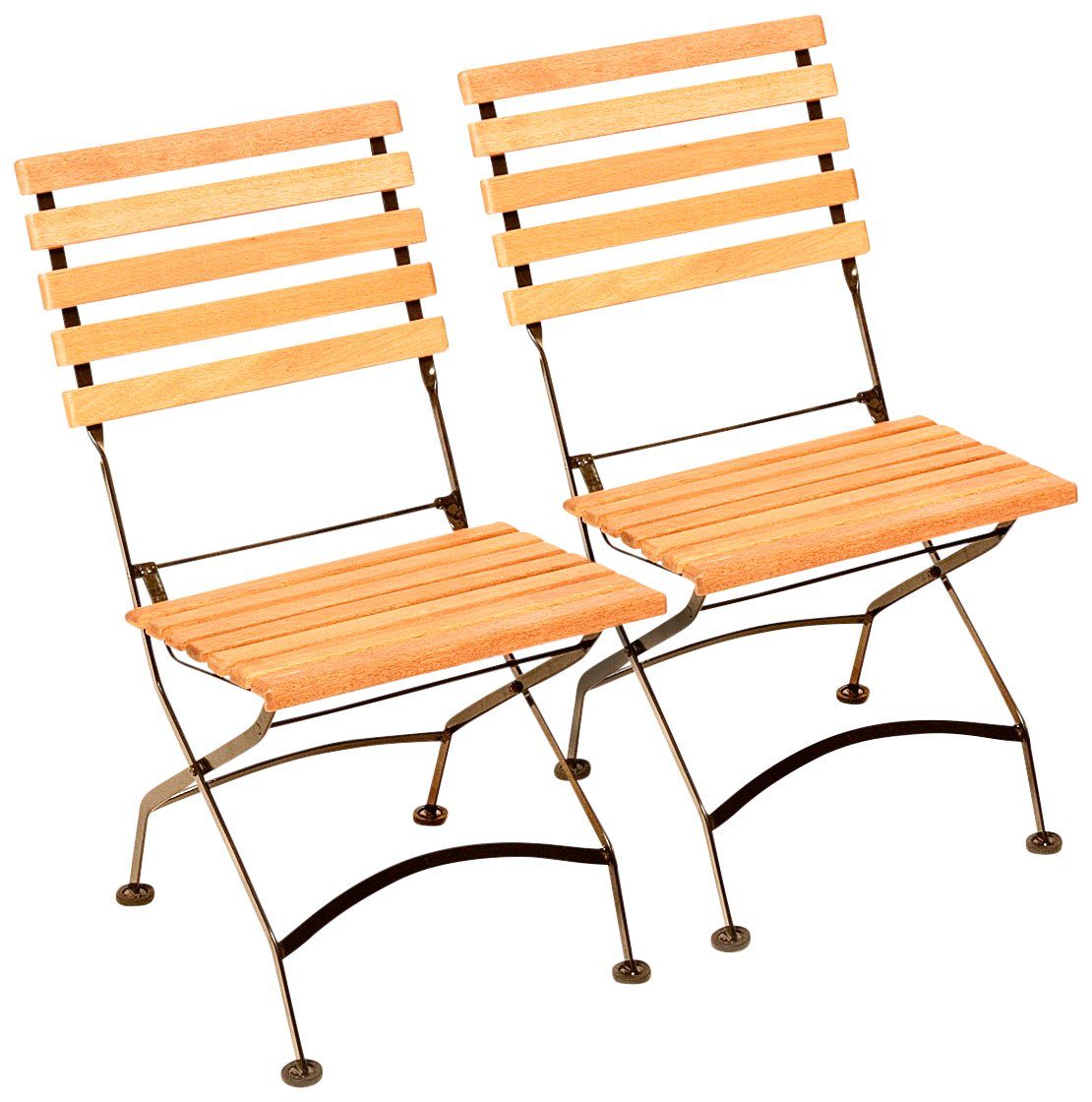 MERXX Gartenstuhl (Set, 2 St), 2er Set, Eukalyptus, klappbar, schwarz günstig online kaufen