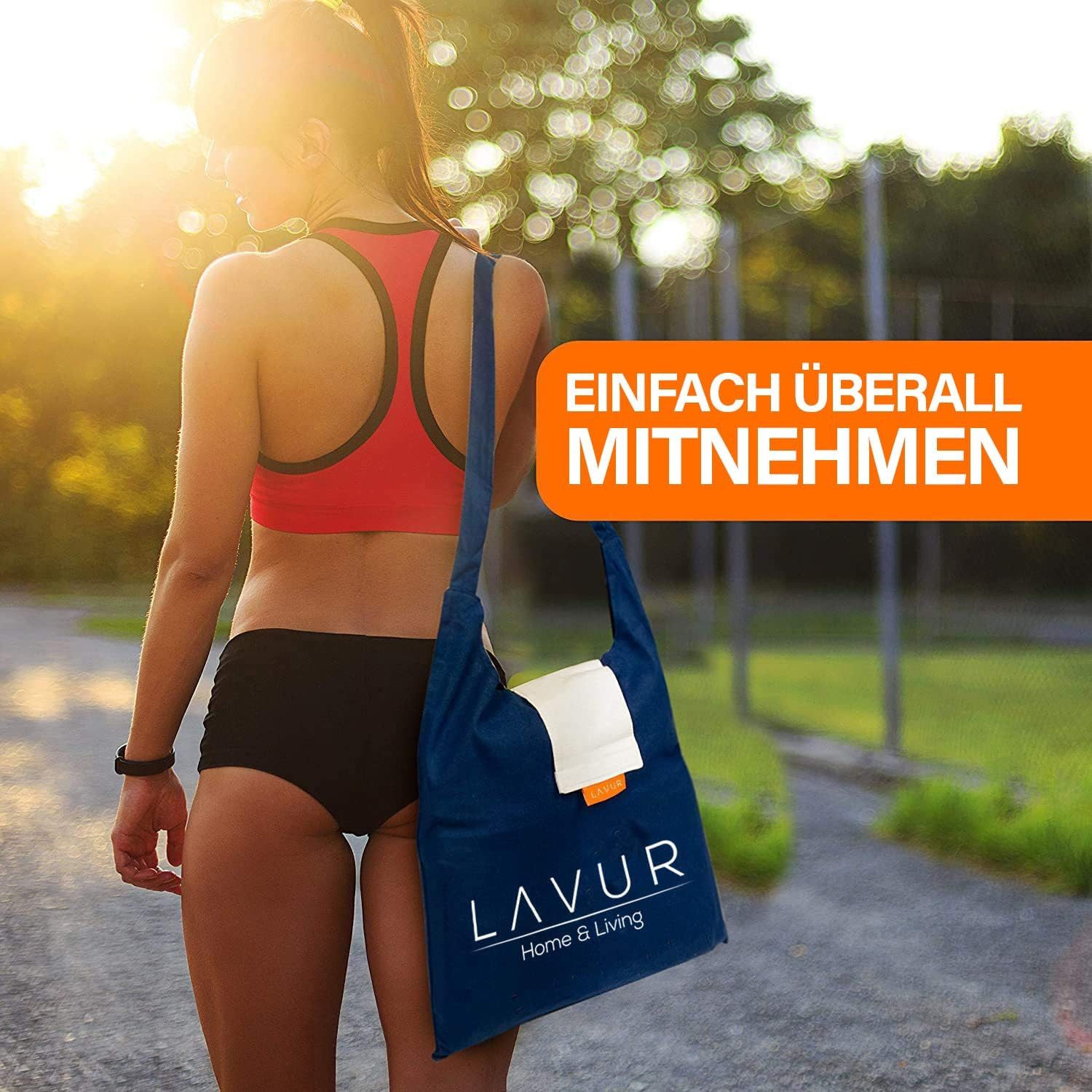 LAVUR Yogamatte Akupressurmatte Set blau 74x44x2 cm Matte Kissen & Tasche, Entspannung für Rücken & Nacken: Akupressur gegen Stress & Verspannung – Bild 4 von 5