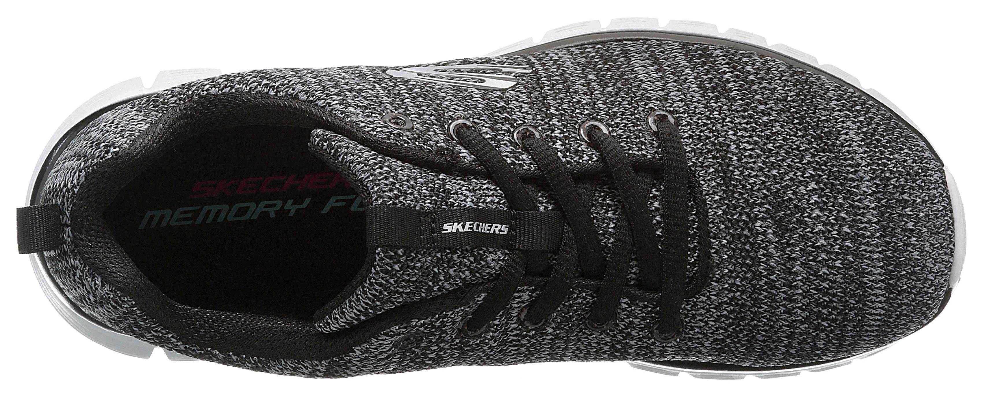 Twisted Graceful schwarz-weiß Fortune Skechers Sneaker mit Memory Foam -