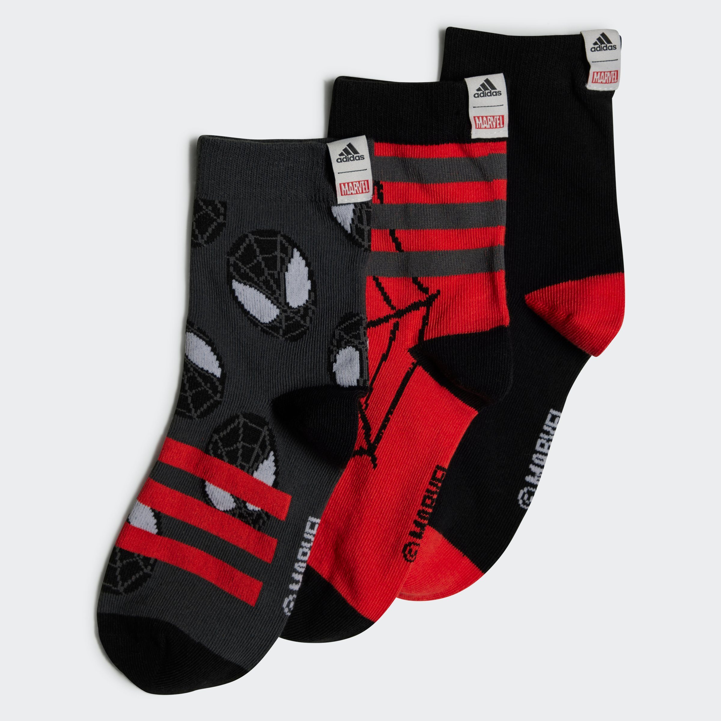 Sportsocken adidas SOCKEN, PAAR MARVEL Performance SPIDERMAN 3 (3-Paar) CREW