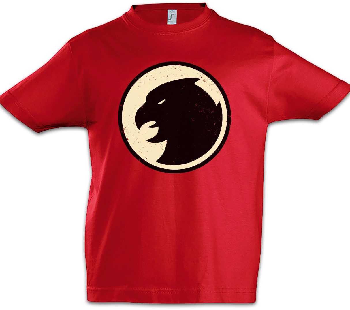 Print-Shirt The Big Hawkman Logo Kinder T-Shirt Geek Superhero Triangle Bang Freak