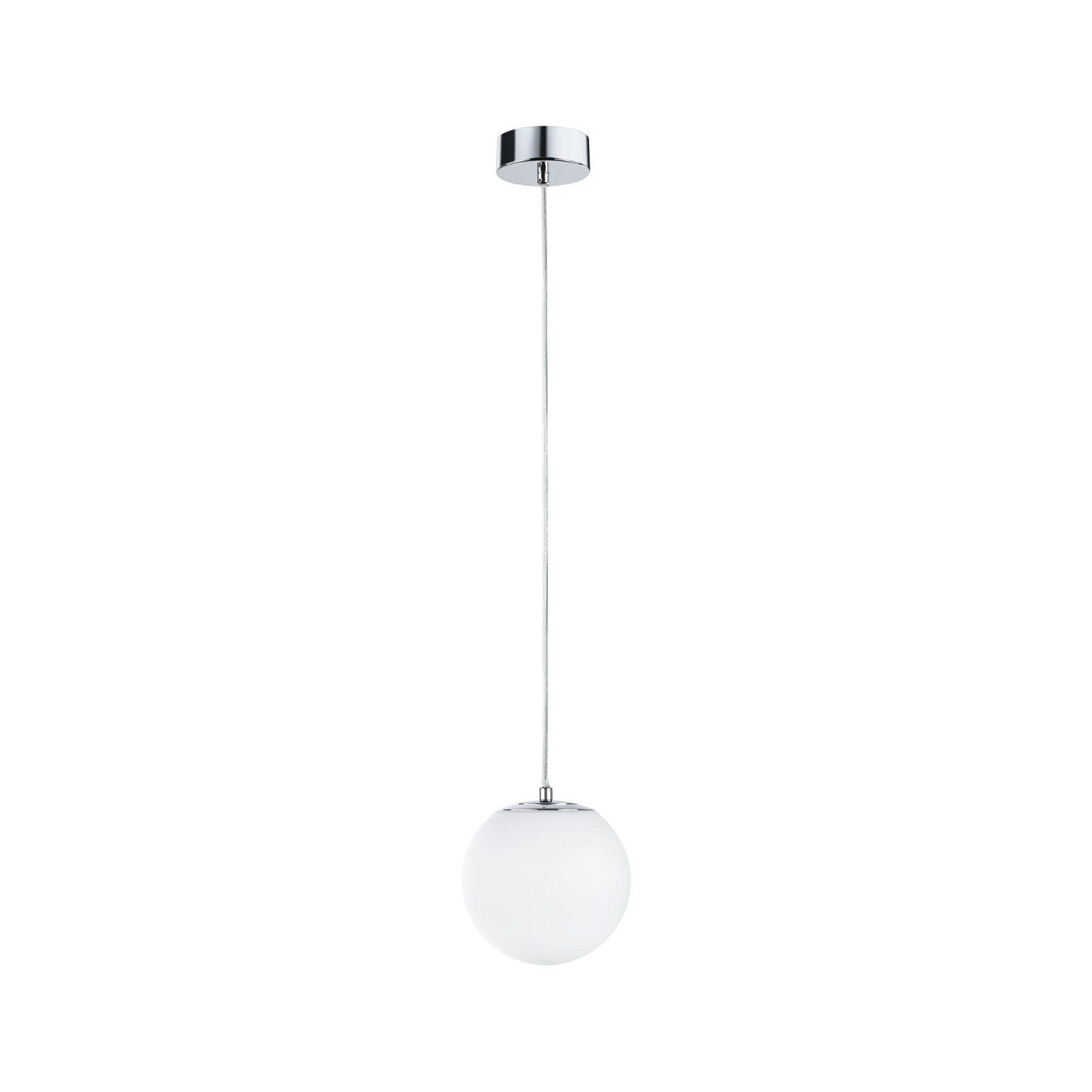 Paulmann LED Pendelleuchte Selection Bathroom Gove IP44 9W 3000K Satin, Glas/Metall, LED fest integriert, Warmweiß