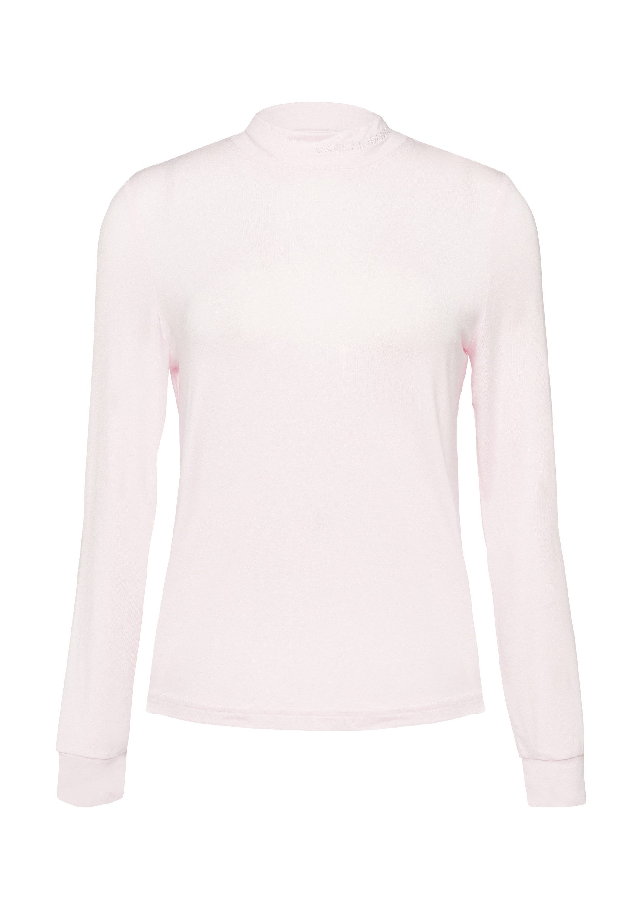 comma Langarmshirt T-Shirt Semitransparentes Longsleeve mit Logostickerei a günstig online kaufen